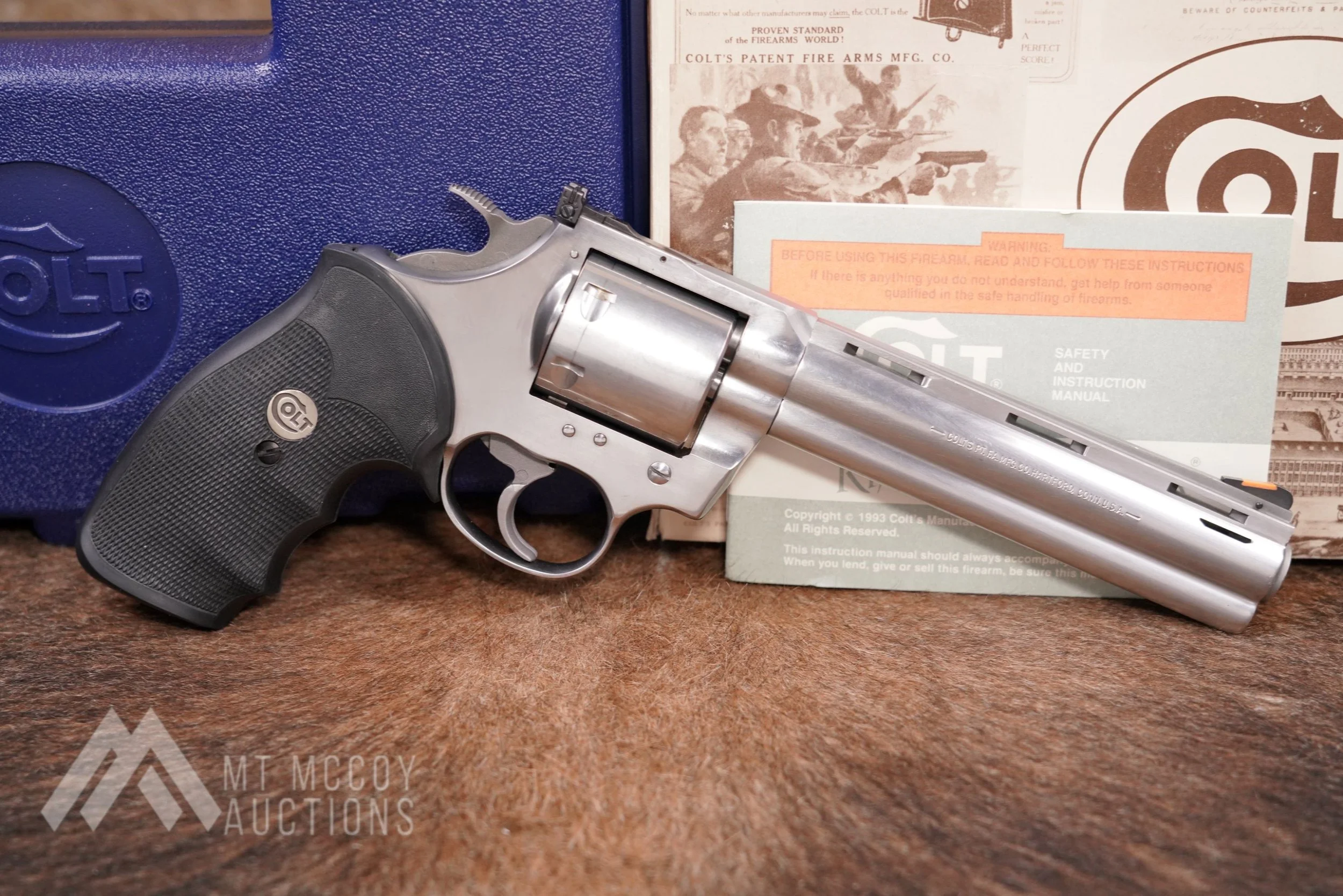 Colt Grizzly .357 Magnum 6 Inch Stainless Custom Shop Revolver, Manufactured 1994