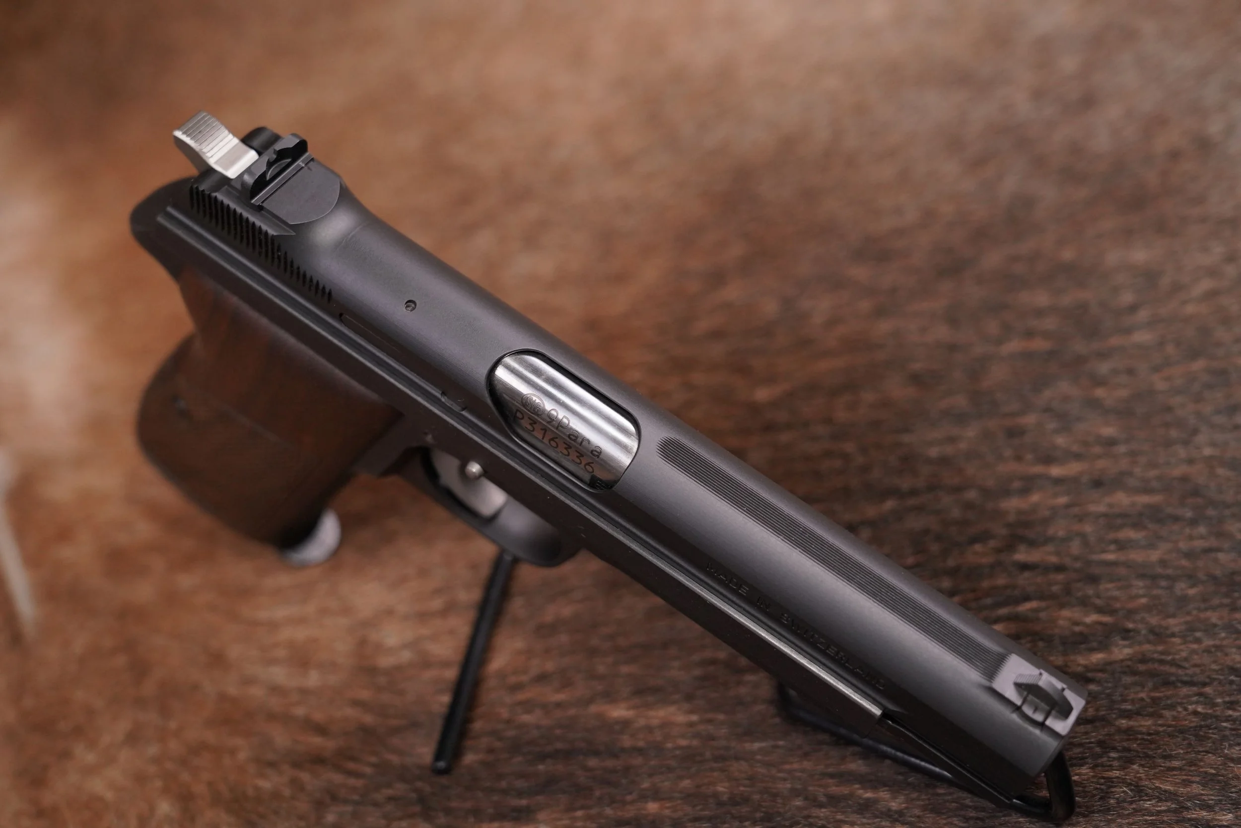 17 Swiss SIGARMS Inc. Model P210-6 9mm Semi-Auto Pistol with .22 LR Kit.JPG