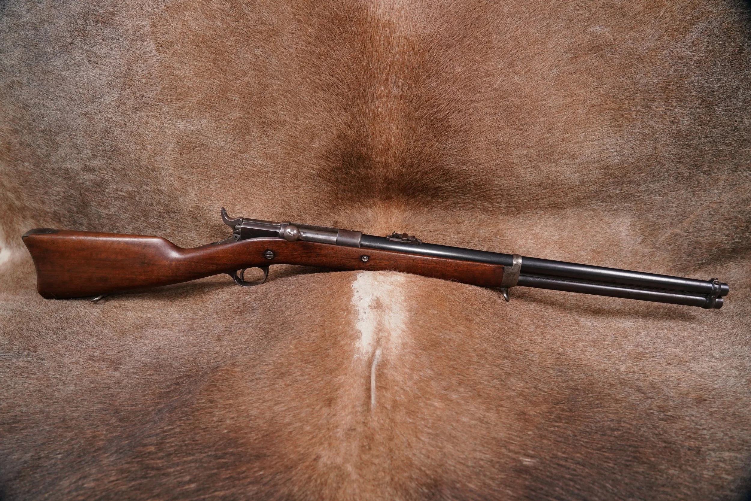 03 Rare Remington-Keene Carbine .45-70 20%22 Bolt Action Rifle Antique.JPG