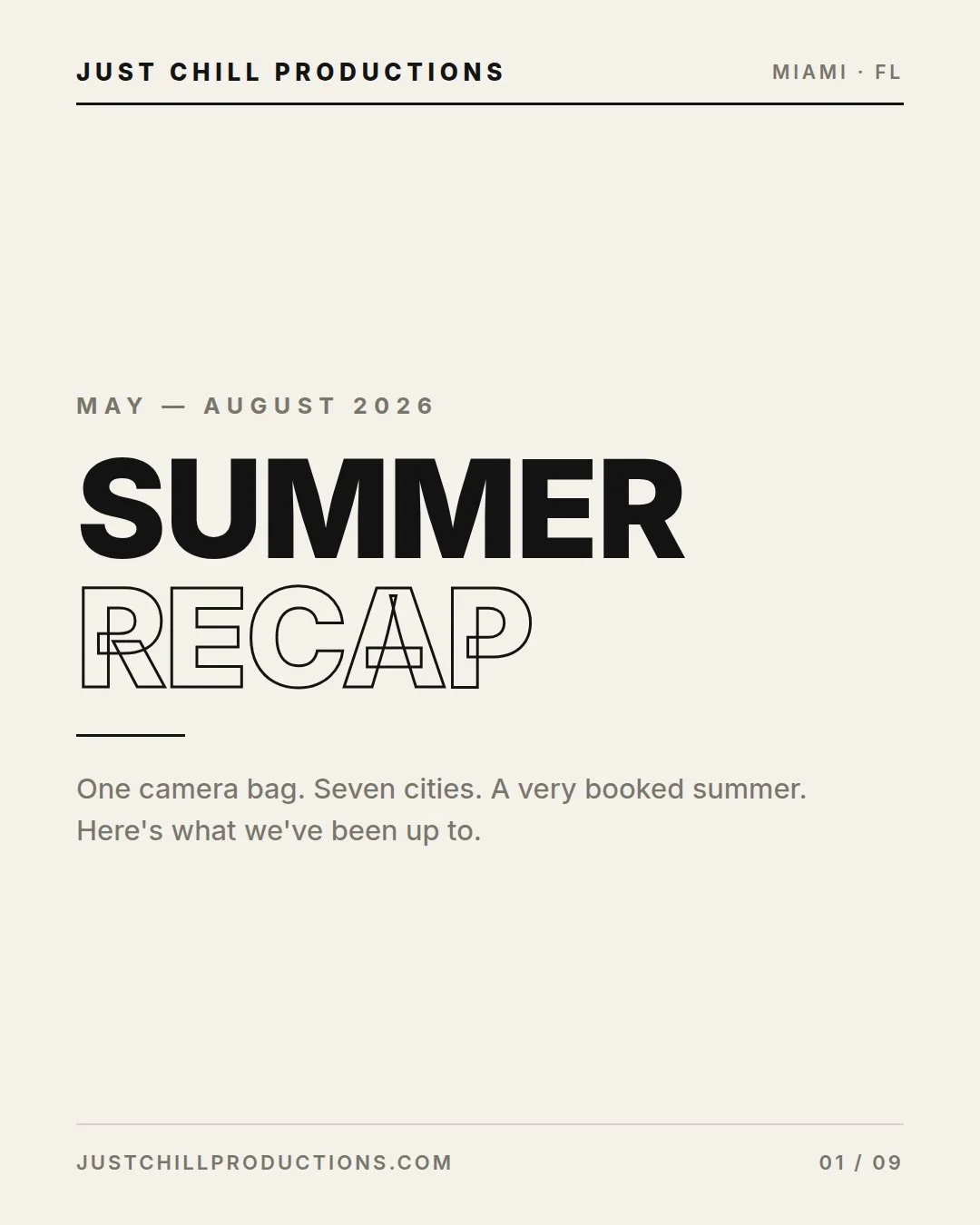 Summer&rsquo;s been anything but chill 🌴

Recap of the last few months: soccer camps with McDonald&rsquo;s x LaLiga, content for General Mills, events at 1 Hotels South Beach, documentary work with Starwood, and fresh drops for some of Miami&rsquo;s