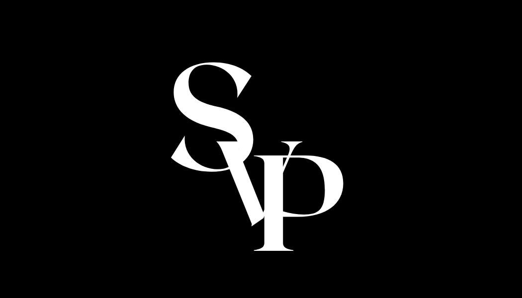 Black background with white overlapping letters S, P, and V in a stylized font.