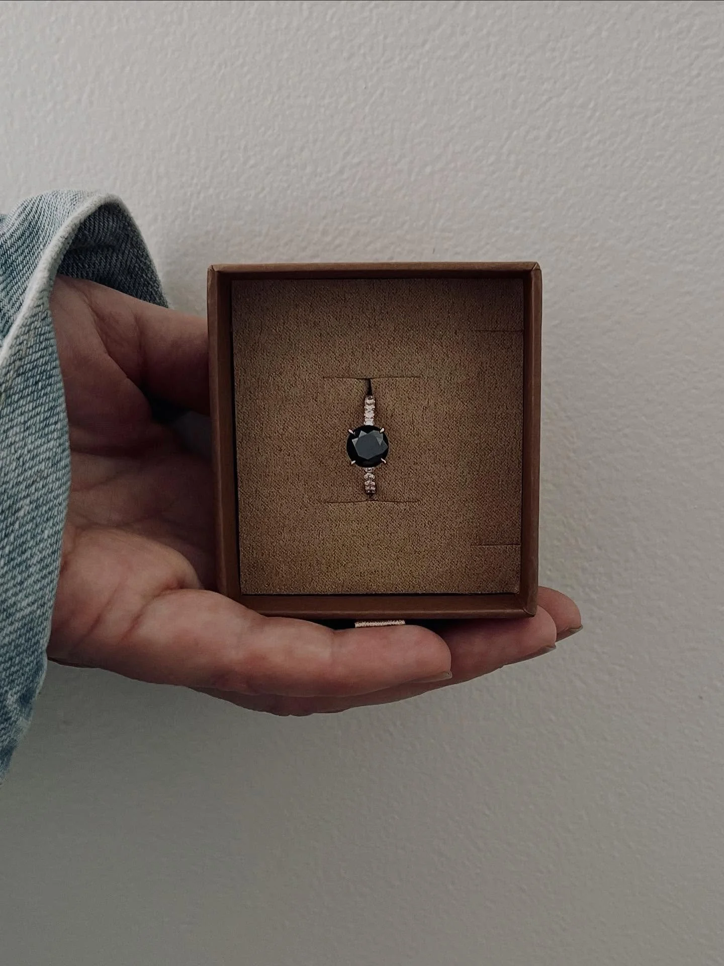 A ring like no other for Kel. When a bold statement is the only option we chose a 2.50ct black diamond. 
Combined with cool rose gold and white diamonds, romantic rock ‘n’ roll for ever for the sweetest lovers. 
Congratulations S&K ❤