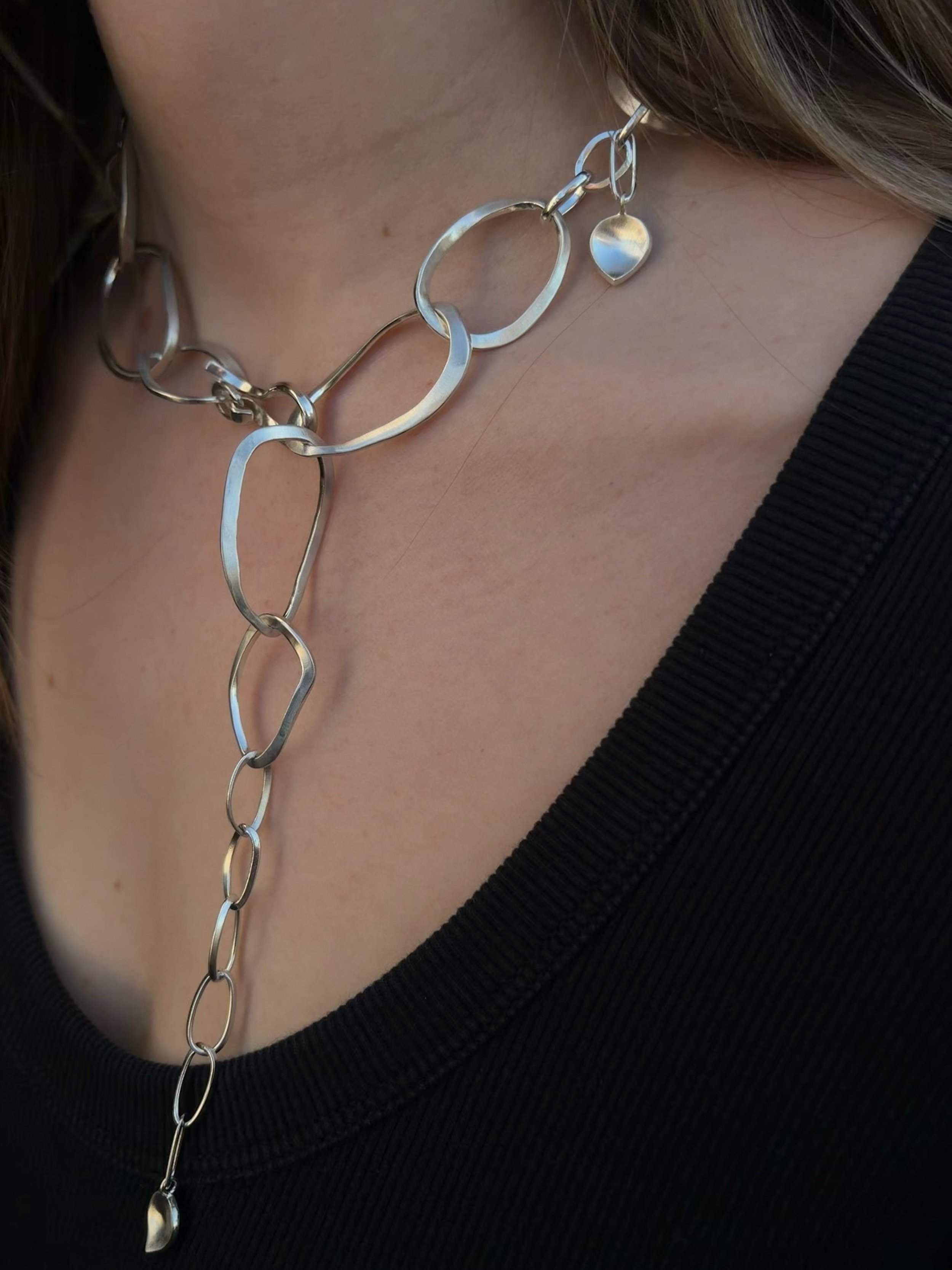 Niamh wears &ldquo;chain of thought&rdquo;
Made only once, try her on @studiomelt