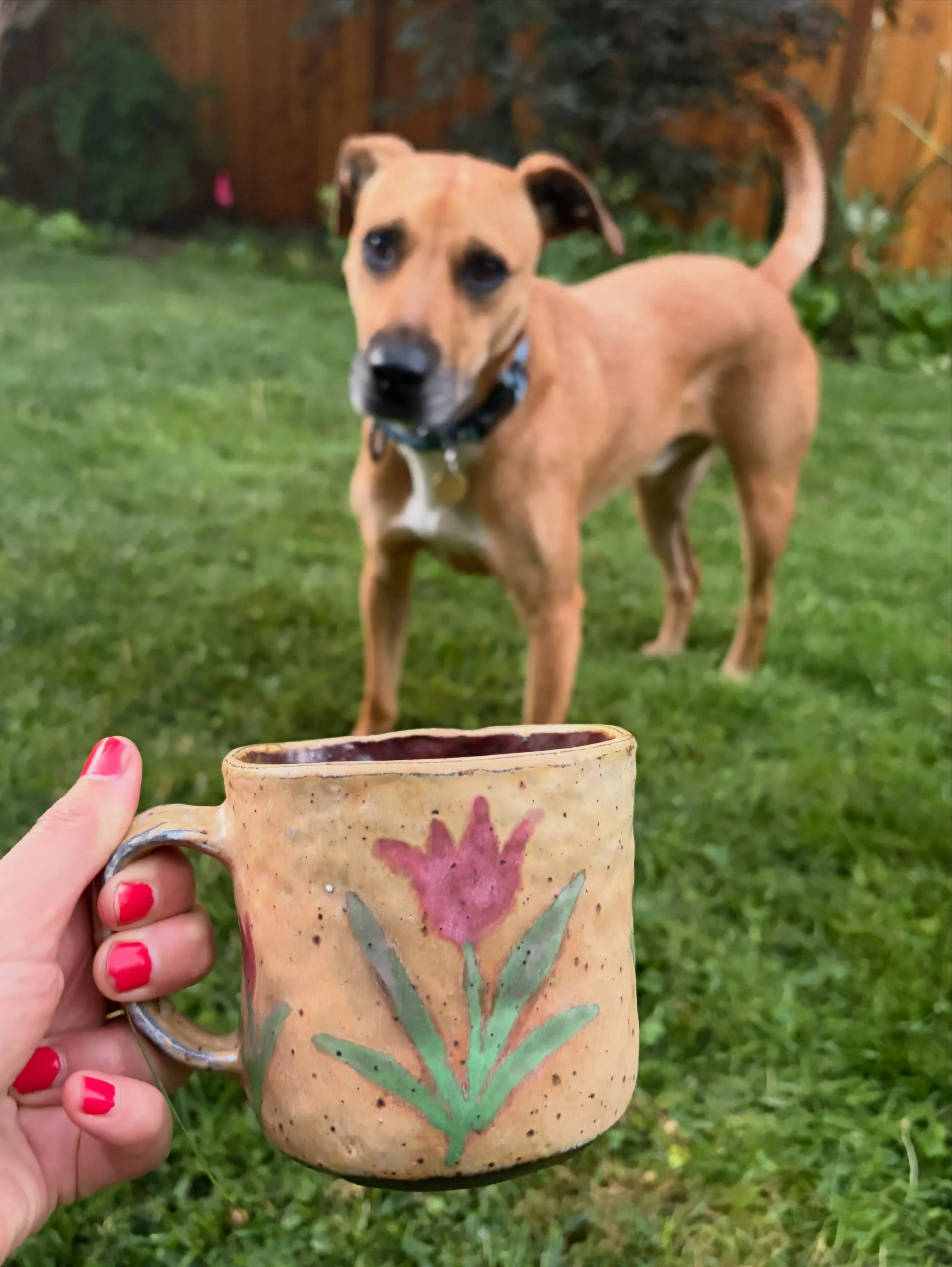 My Nalu dog!! 🌷🐕 &amp; a mug