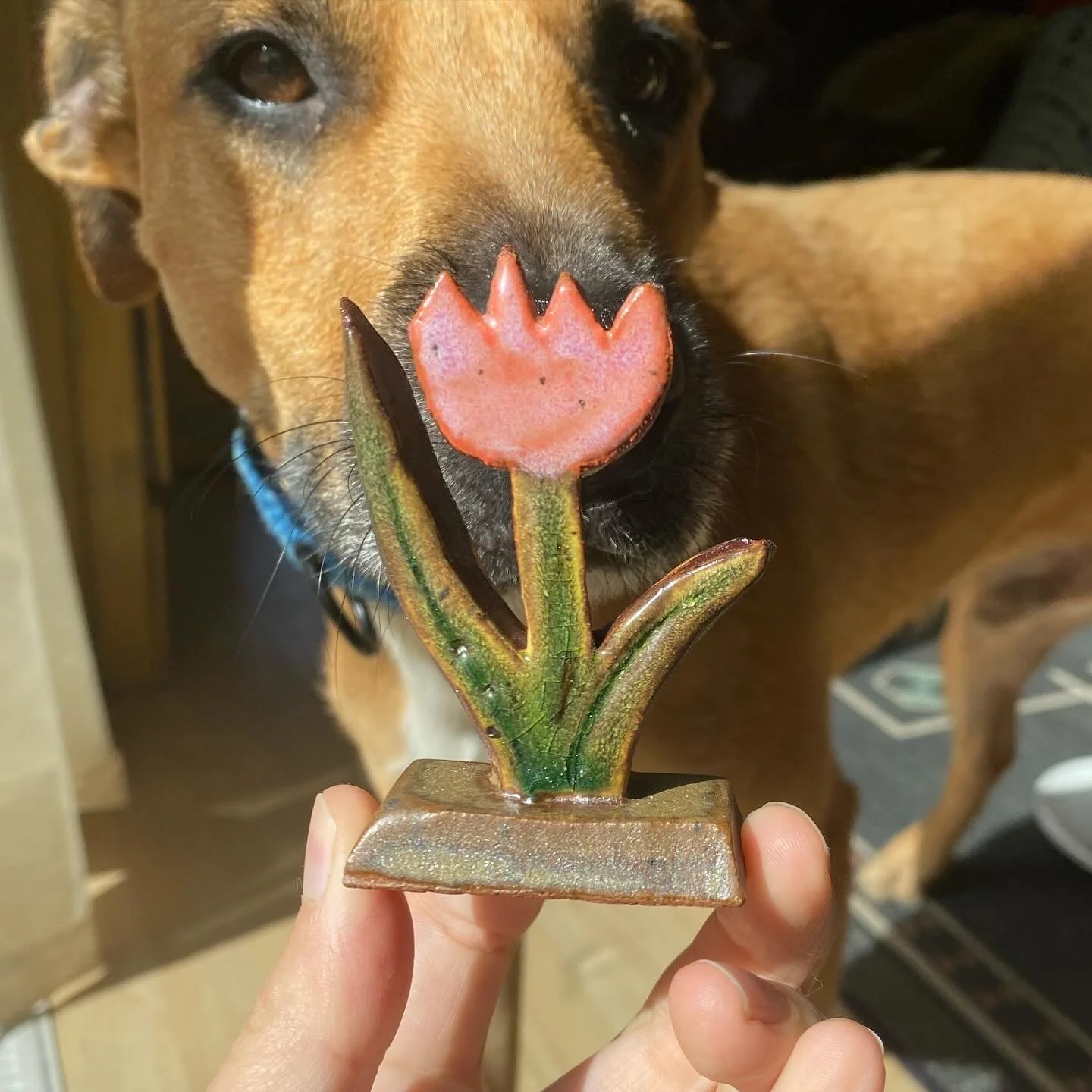 Tulip Crackle Figurine