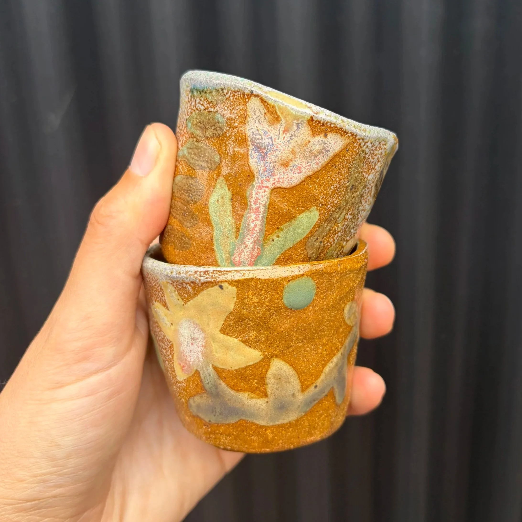 Soda Fired Flower Cups