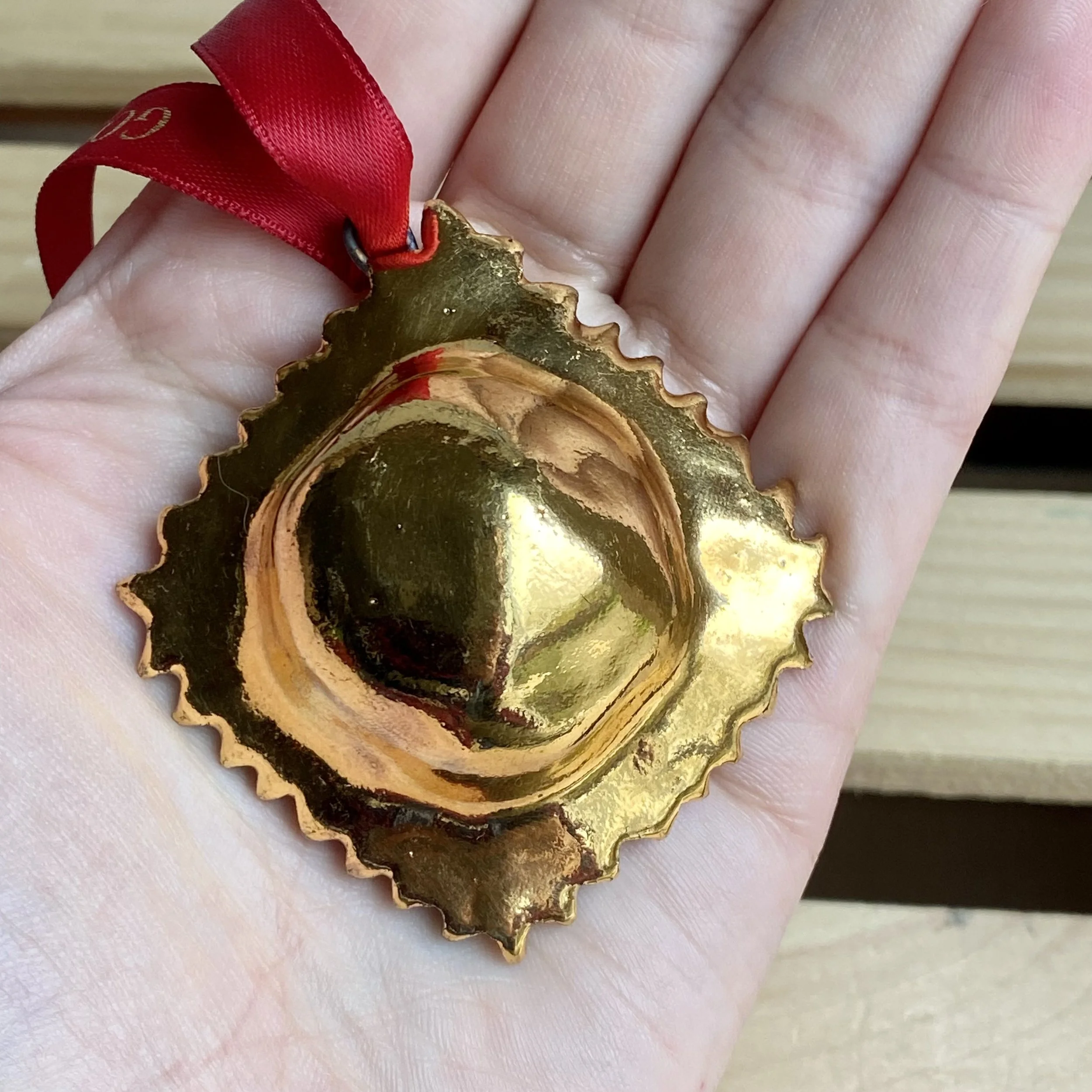 Gold Ravioli Ornament