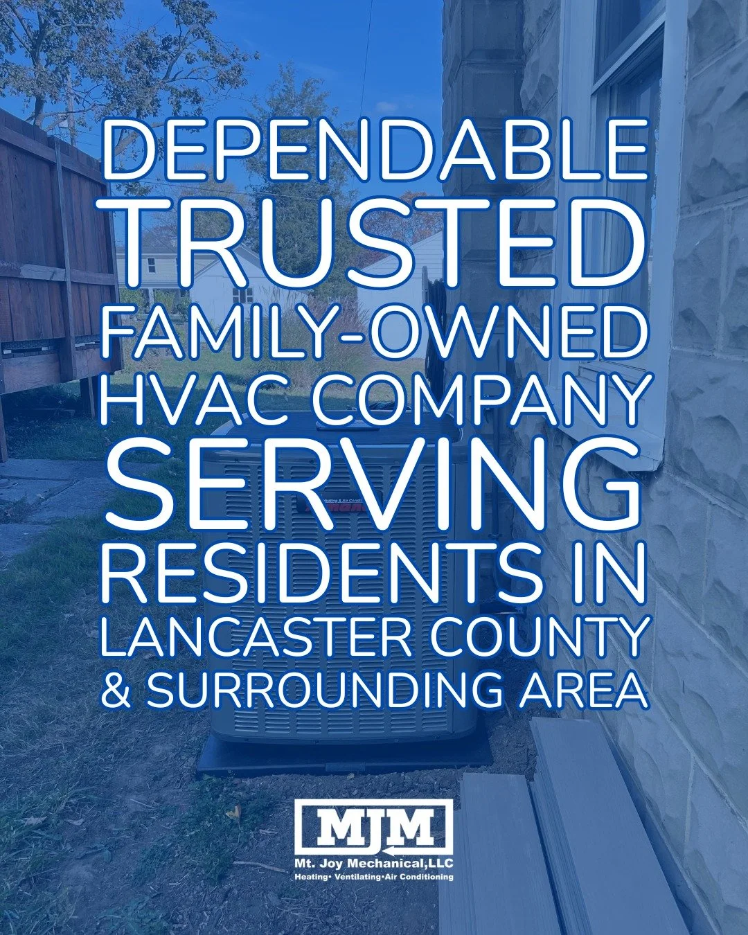 Mt Joy Mechanical is a trusted name in HVAC Services in Lancaster County. Call 717-945-2714 or visit our website for services mtjoymechanical.com

📍Lancaster County
📍Mount Joy Township 
📍Dauphin County
📍West Donegal Township
📍East Donegal Townsh