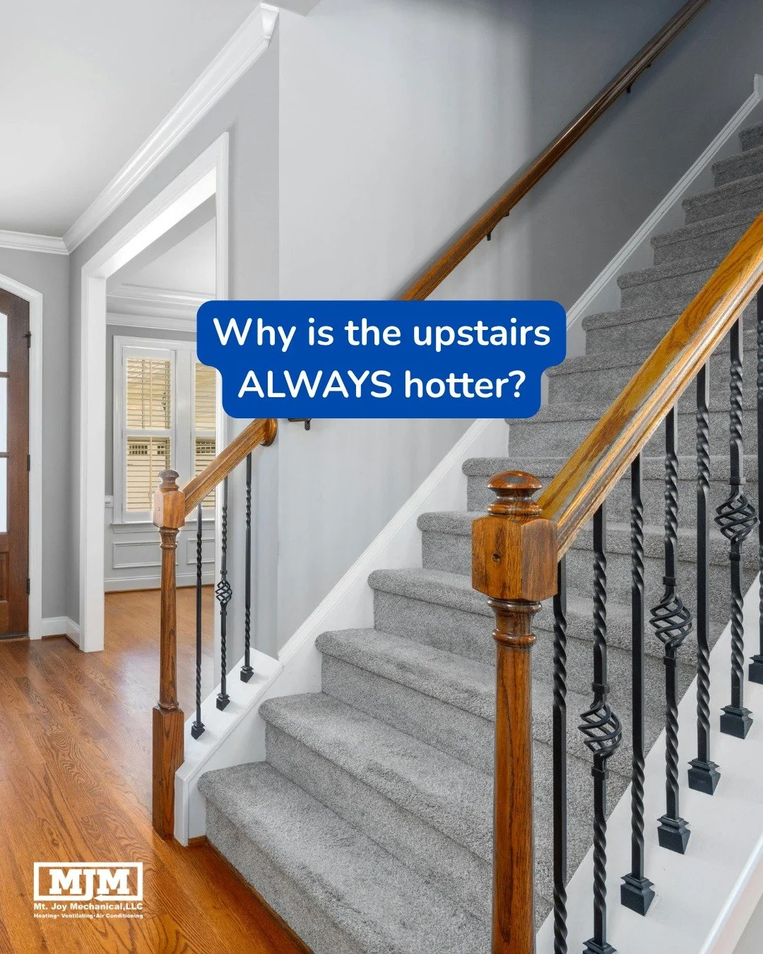 Why is the upstairs ALWAYS hotter?

If your second floor feels like a sauna while the downstairs is perfectly comfortable, you&rsquo;re not imagining it.

Uneven temperatures can be caused by things like poor airflow, ductwork issues, insulation, the