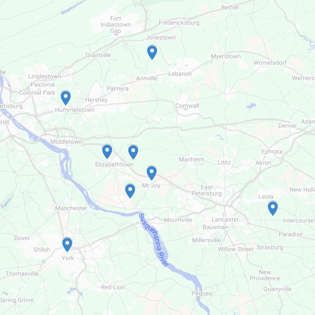 mt joy mechanical map of service area