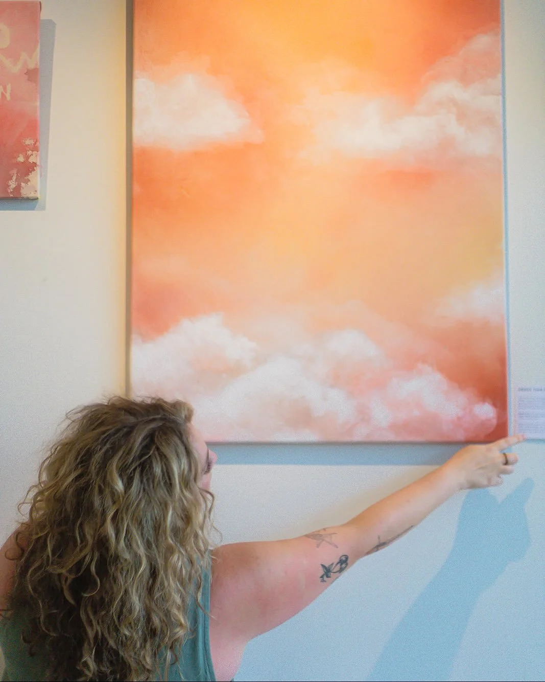 A visual ode to the busy mind. ☁️

This may be one of my favorite pieces in this collection. It brings me such calm, peace and wonder. With a few days left of my art showing, she's still available! 🌤️

--

This piece is for the busy mind &mdash; the