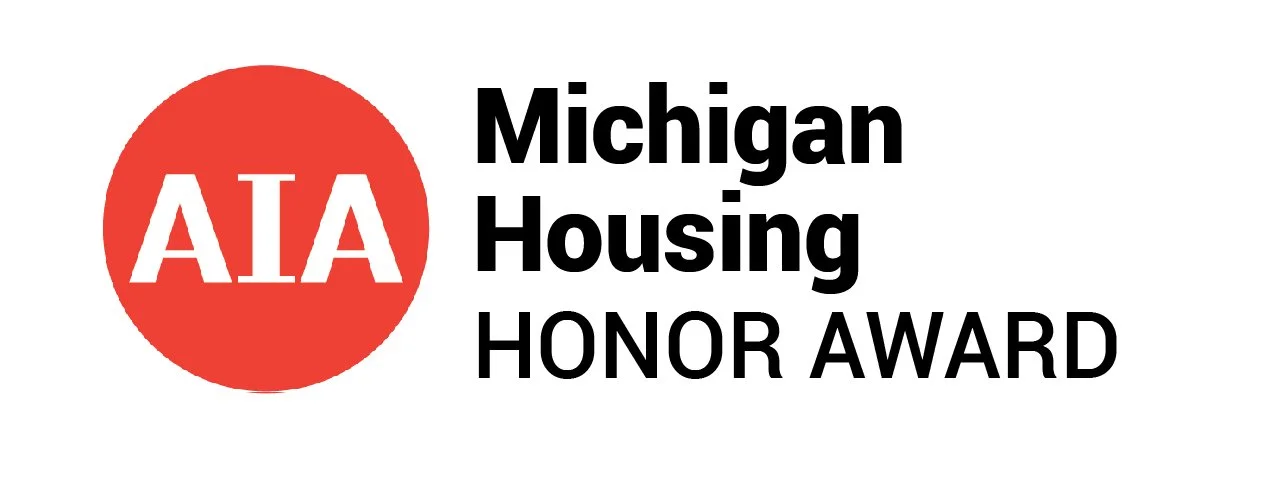 Michigan Housing Honor Award logo with red circle and white letters 'AIA'