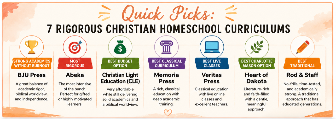 Infographic Comparing rigorous curriculums.