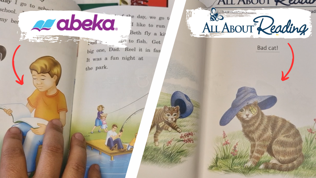All about Reading vs Abeka readers. AAR readers are higher quality and more intersting and better drawn.