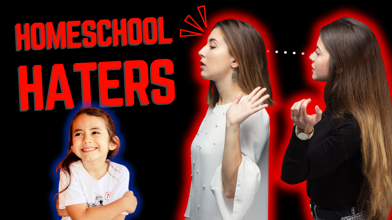 Frustrated Christian homeschool mom  being criticized by family for homeschooling.