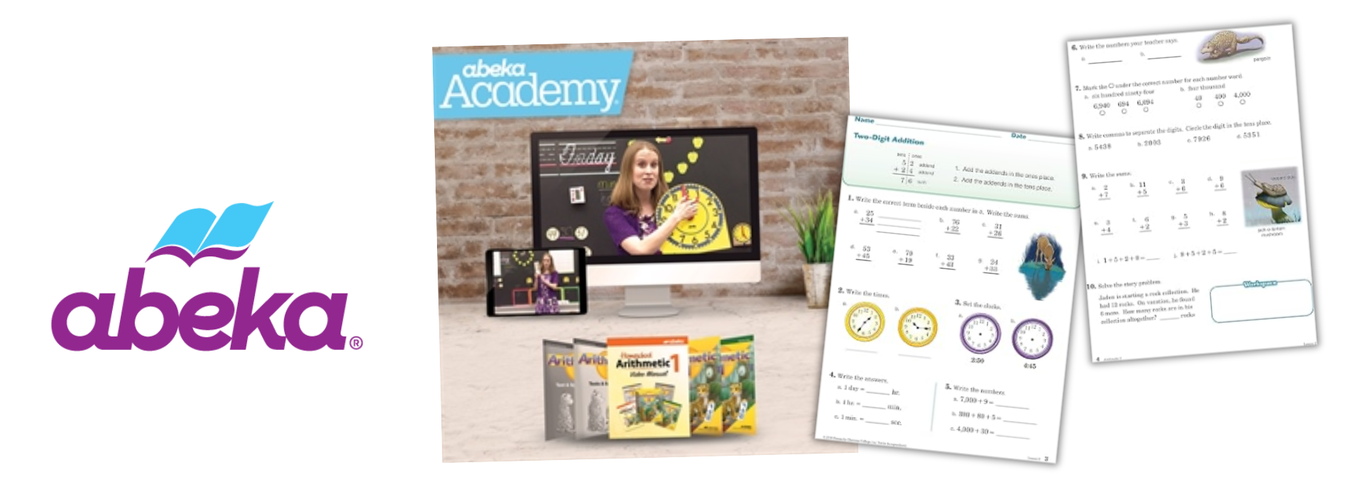 Abeka is an online math curriculum with homeschool books.