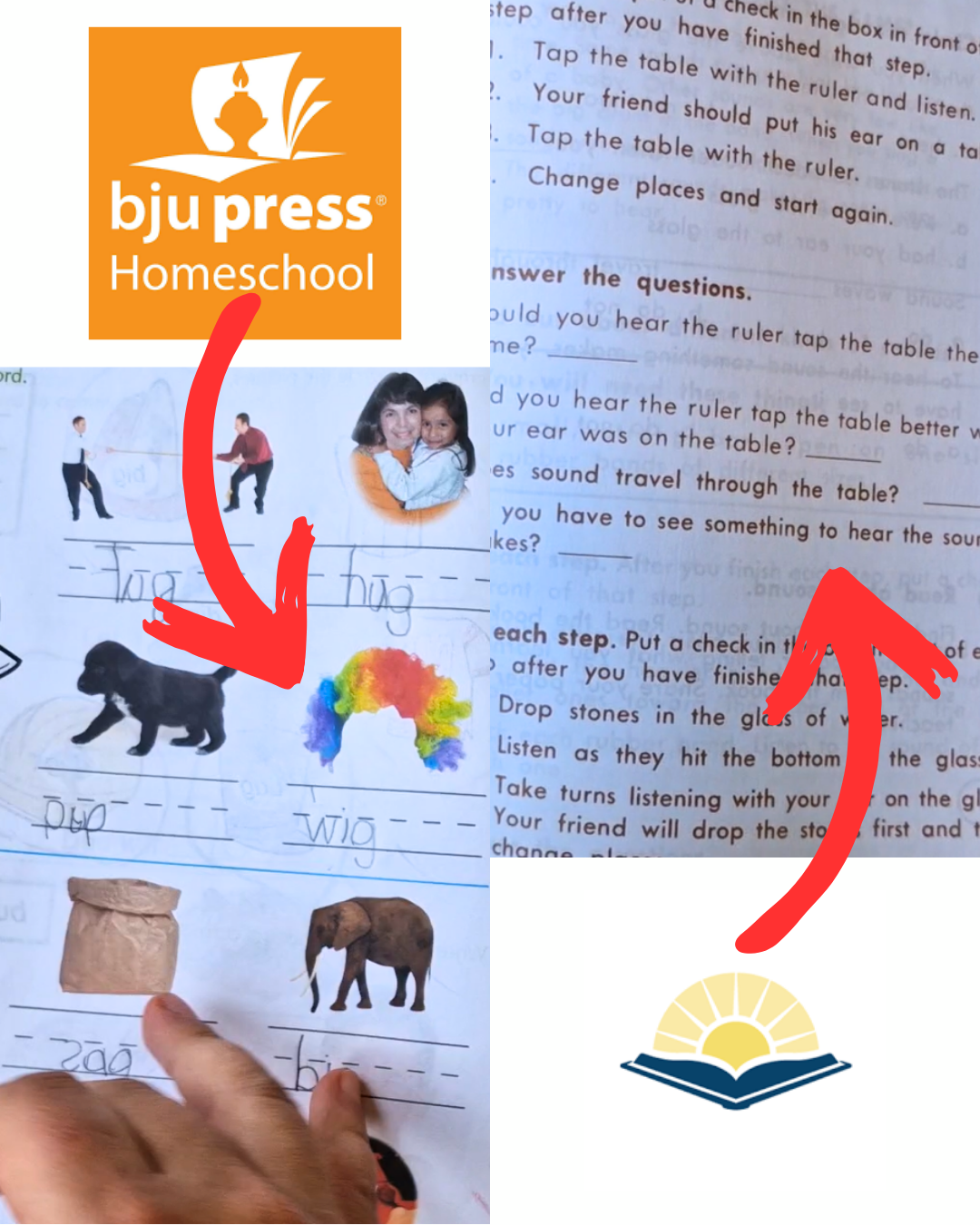 If you put CLE and BJU Press Homeschool, side by side, you can see an immediate difference in color!