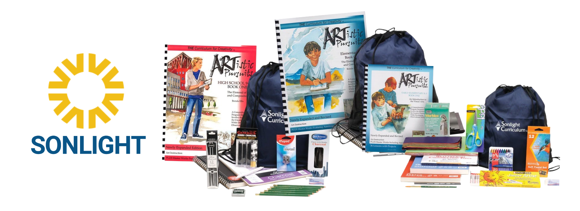 ARtistic Pursuits by Sonlight is a homeschool art program including pens, drawing equipment, bag and curriculum!