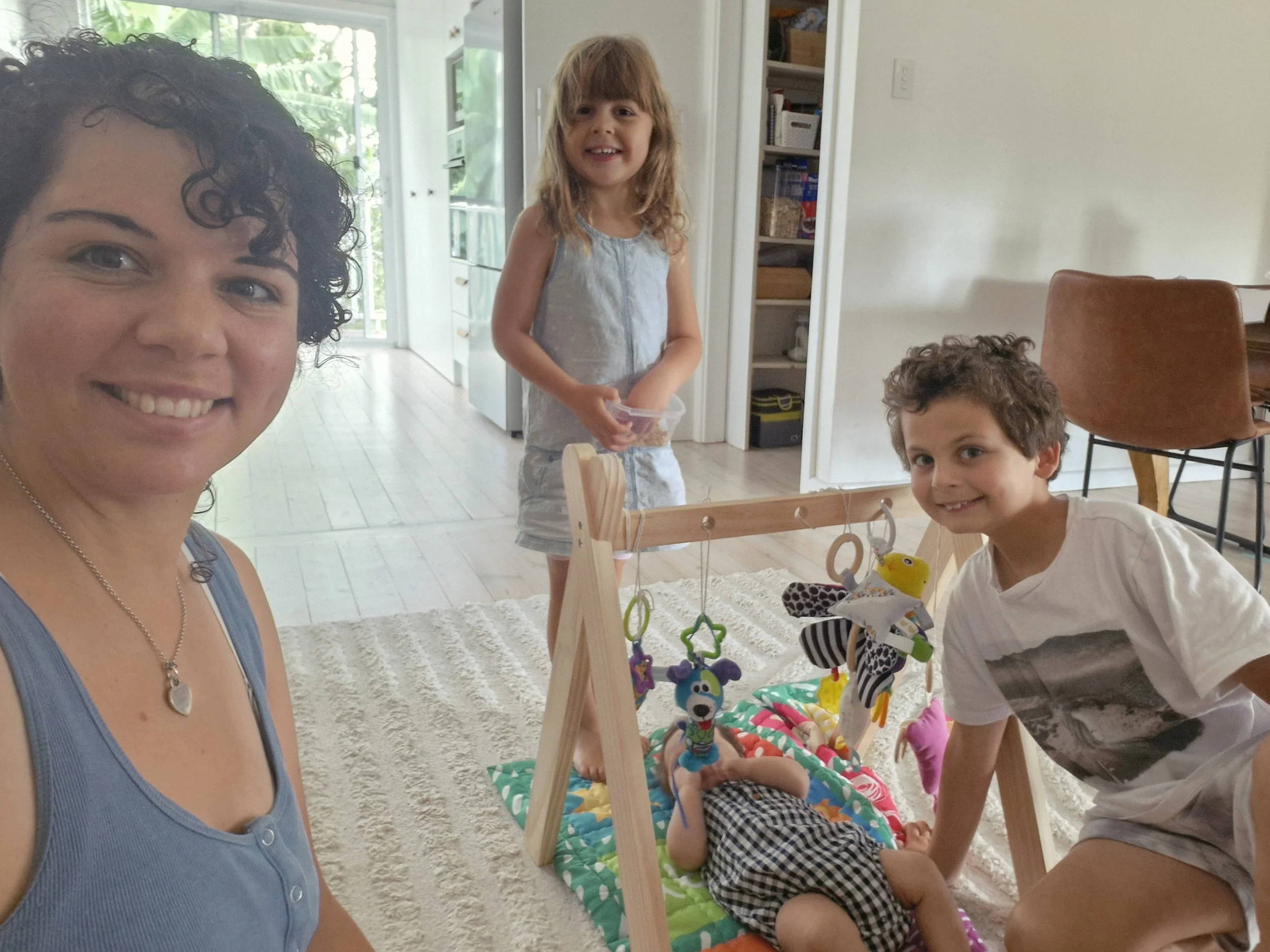Me with my three children. Luke is now 9, Penny is 6 and Josie is almost 2-years-old!