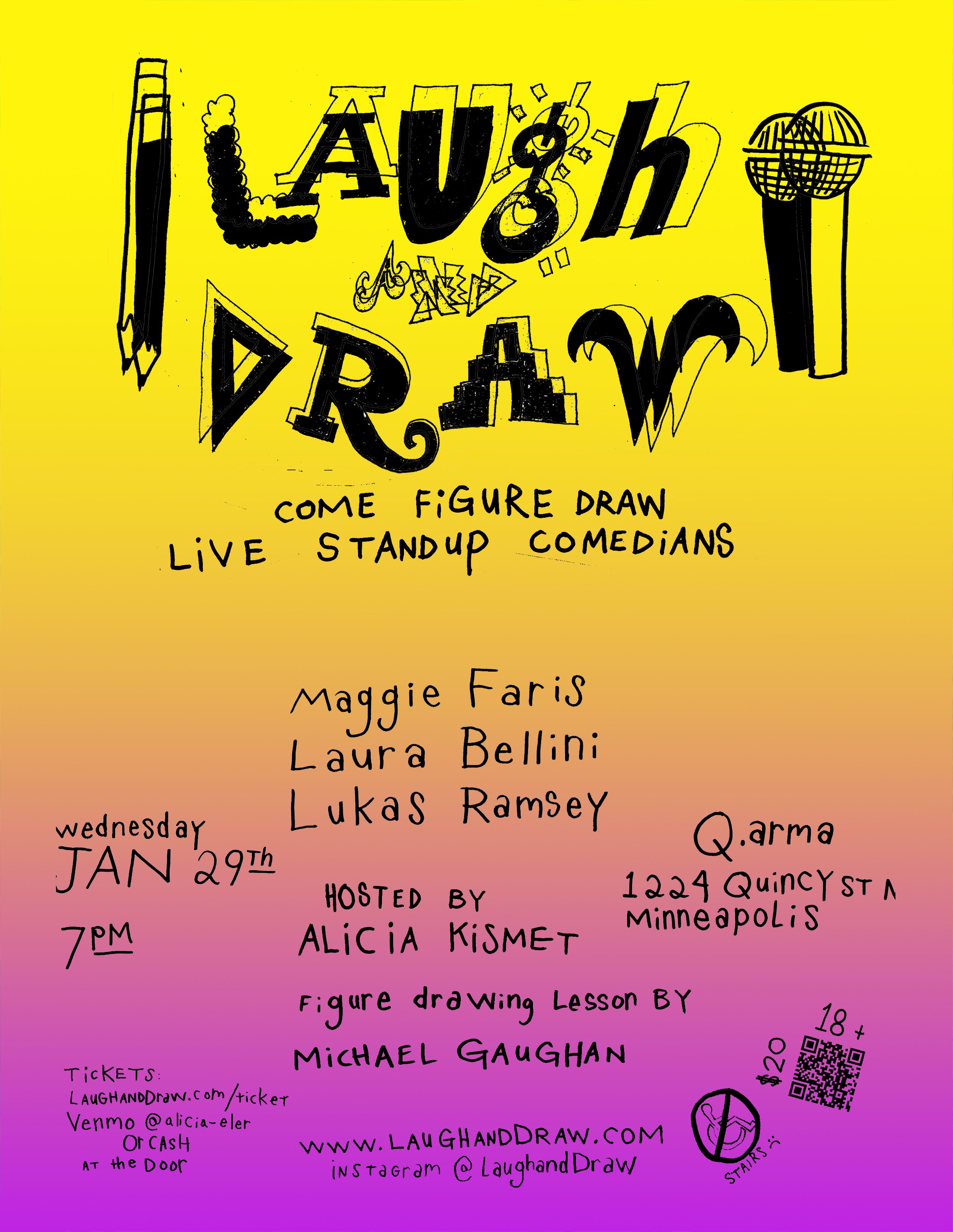 Jan 29th Laugh and Draw Ticket