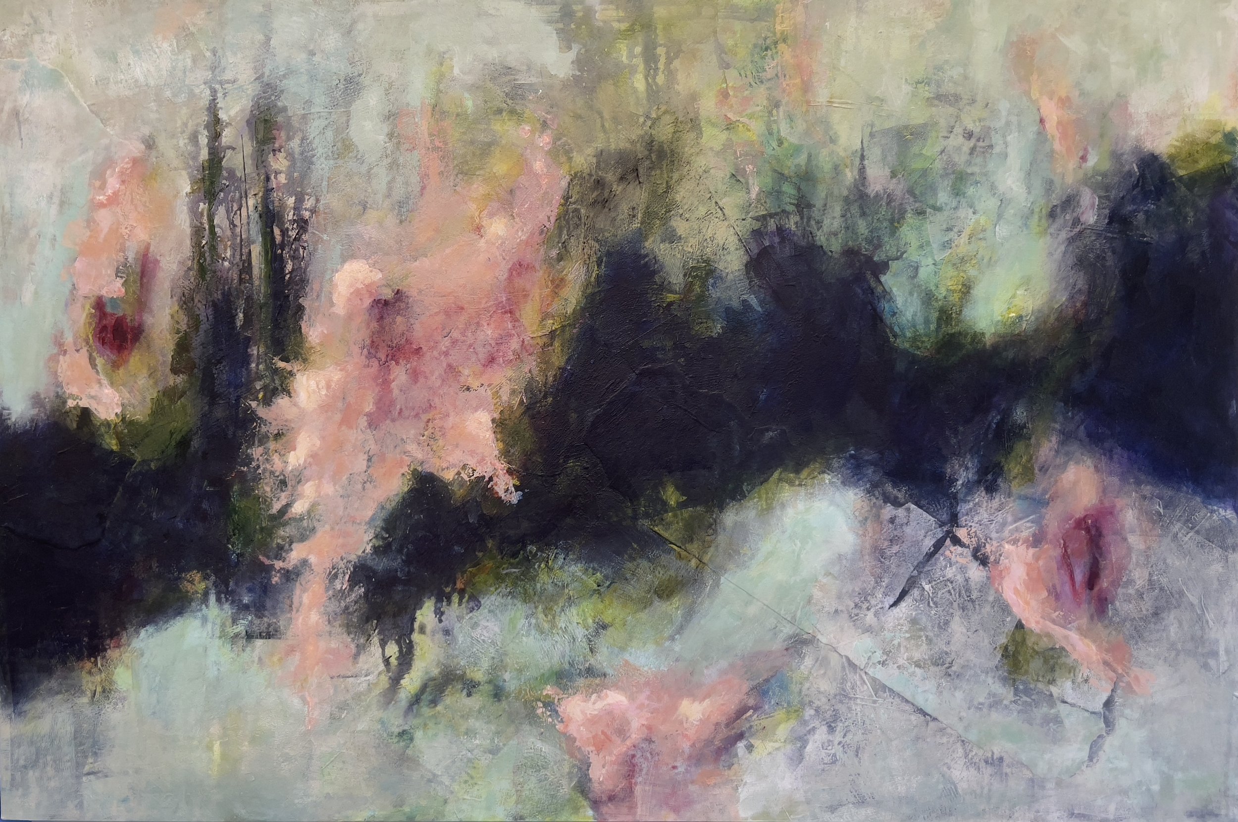 Evanescent
Acrylic Mixed Media on Panel
24” x 36”