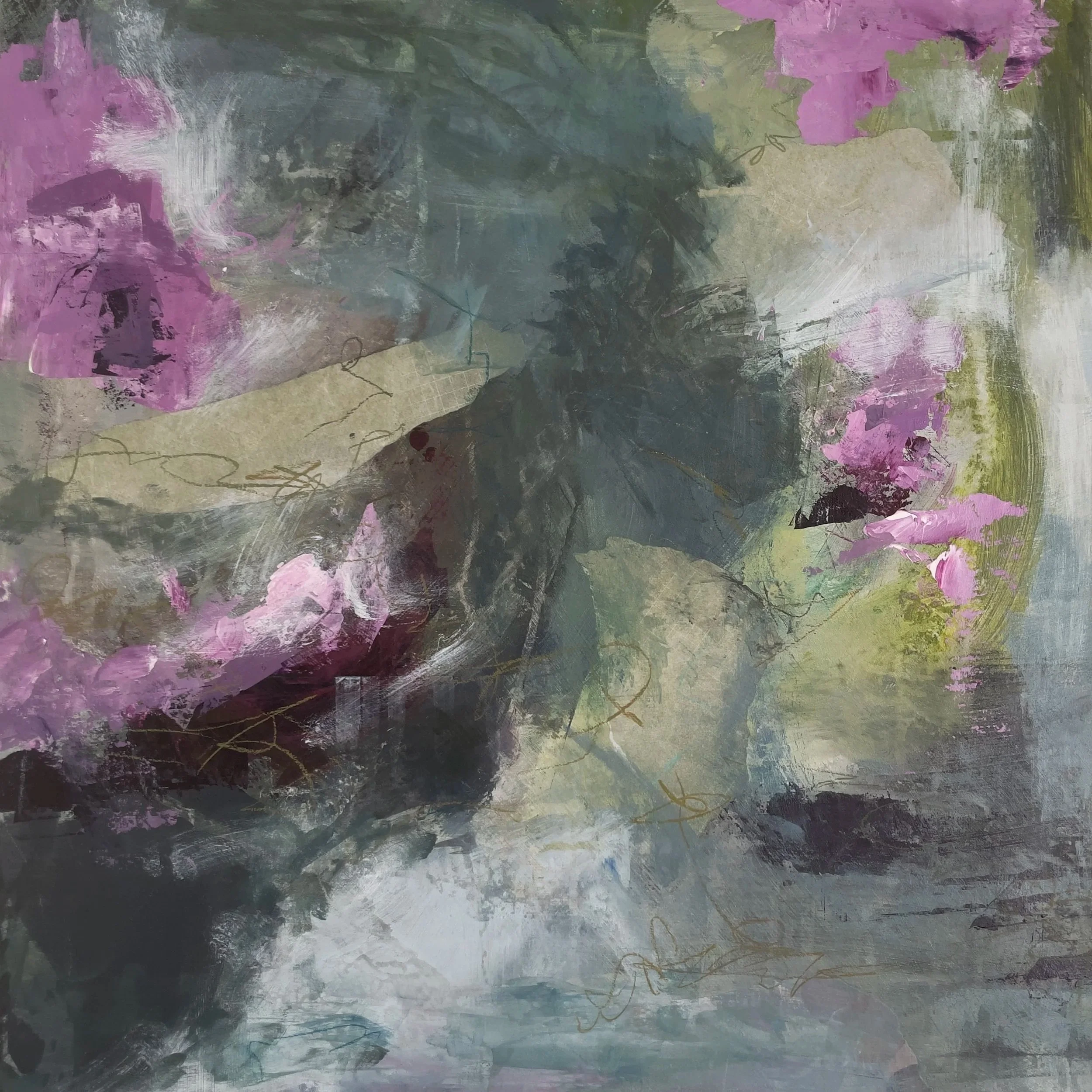 Tennessee Summer Rain
Acrylic Mixed Media on Panel
20" x 20"