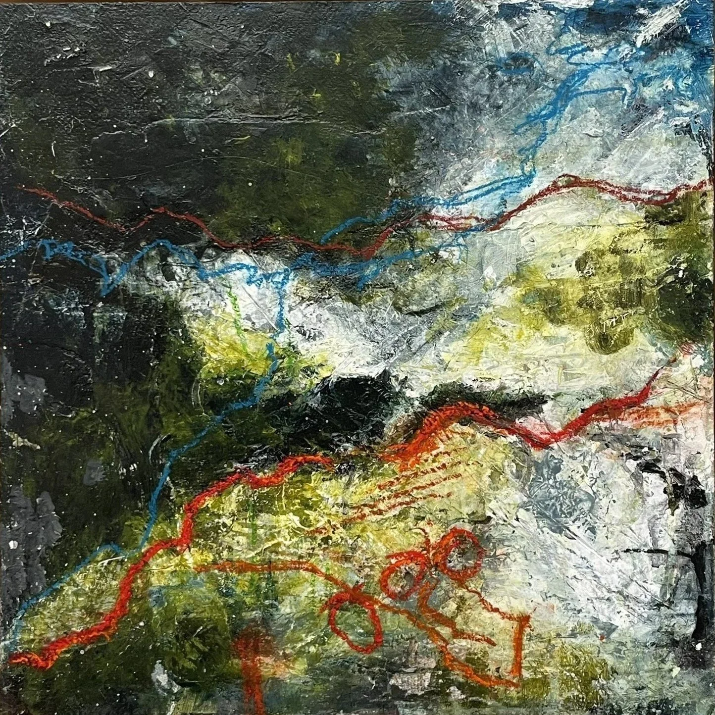 Flight to the Wilderness
Acrylic Mixed Media on Panel
12" x 12"