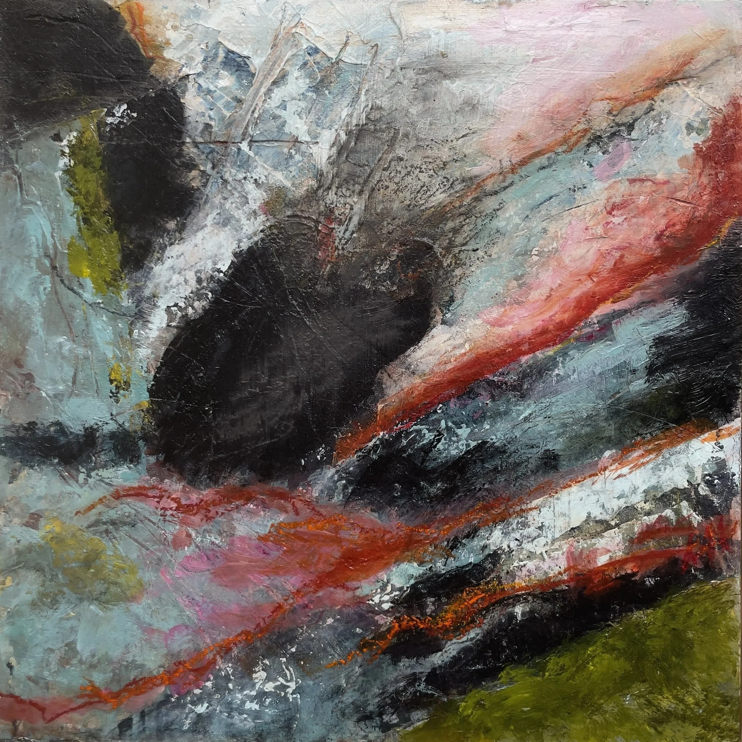Fire and Brimstone
Acrylic Mixed Media on Panel
12" x 12"