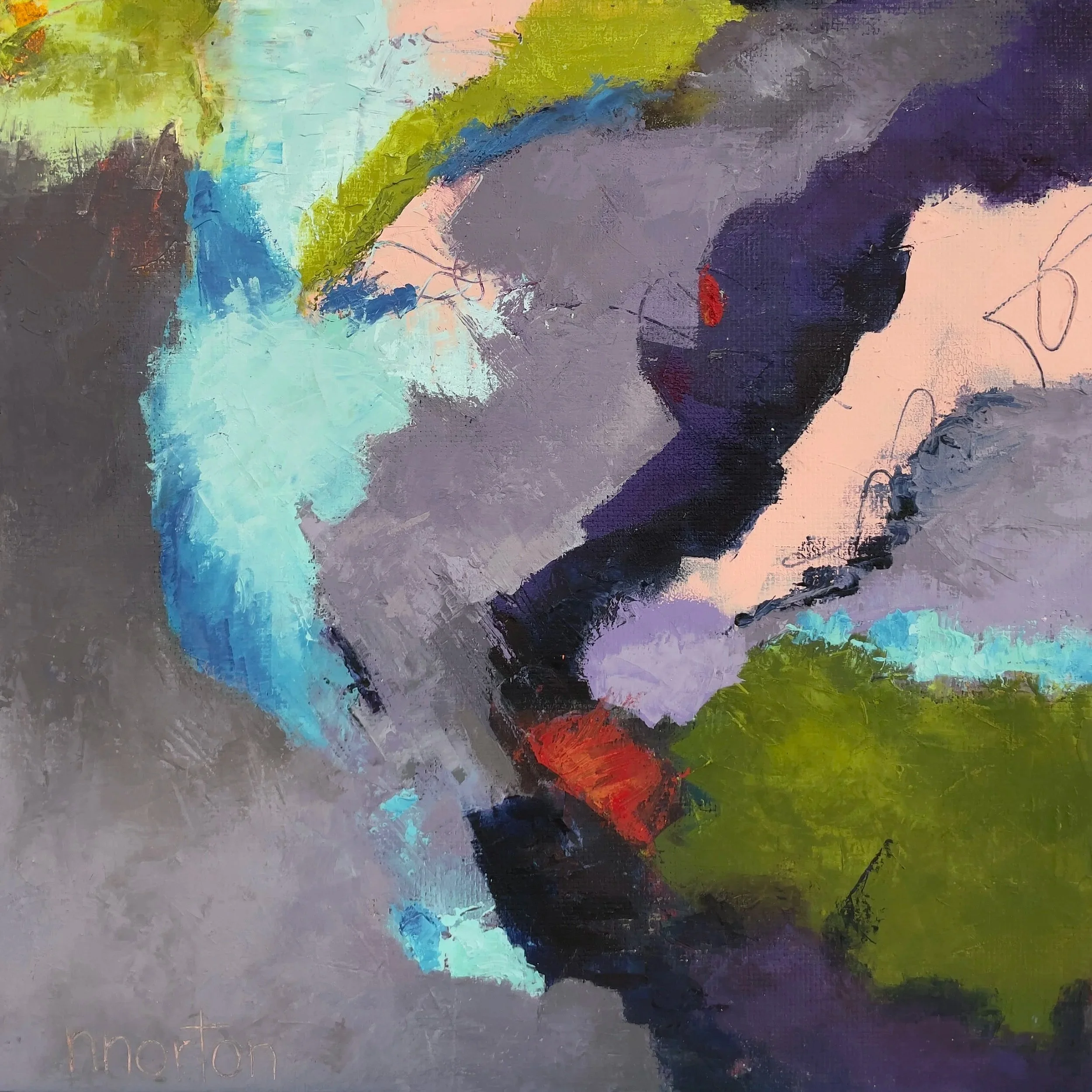 Above and Below
Oil & Cold Wax on Panel
12" x 12"