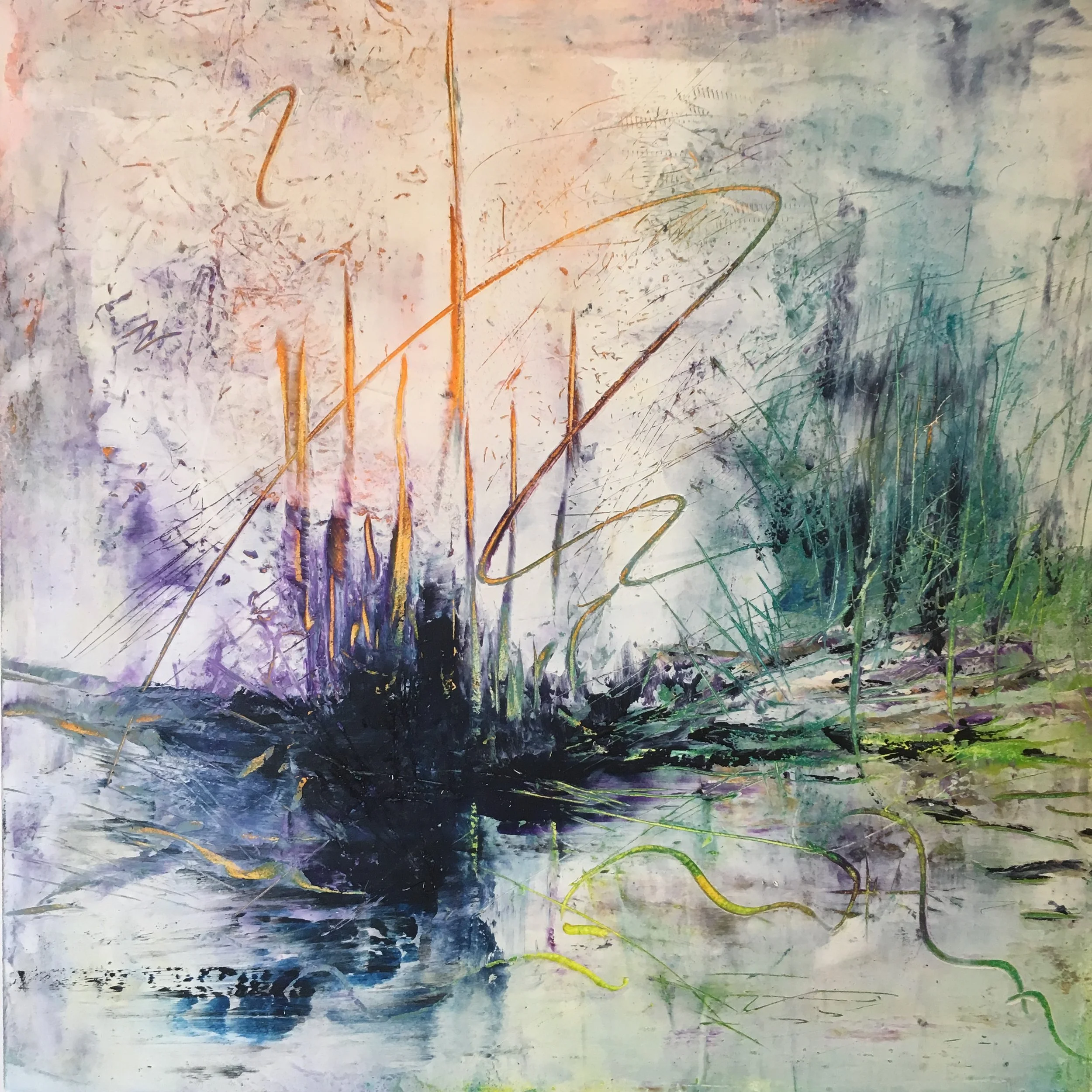 Call in the Mist
Oil & Cold Wax on Panel
12" x 12"