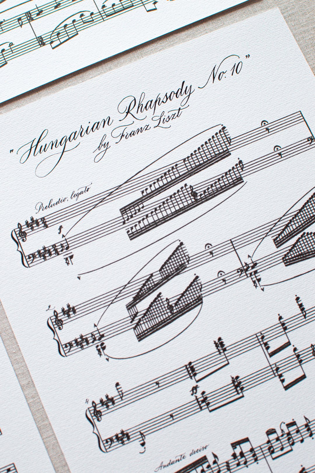 Calligraphed sheet music on archival paper for Studio McGee interior project