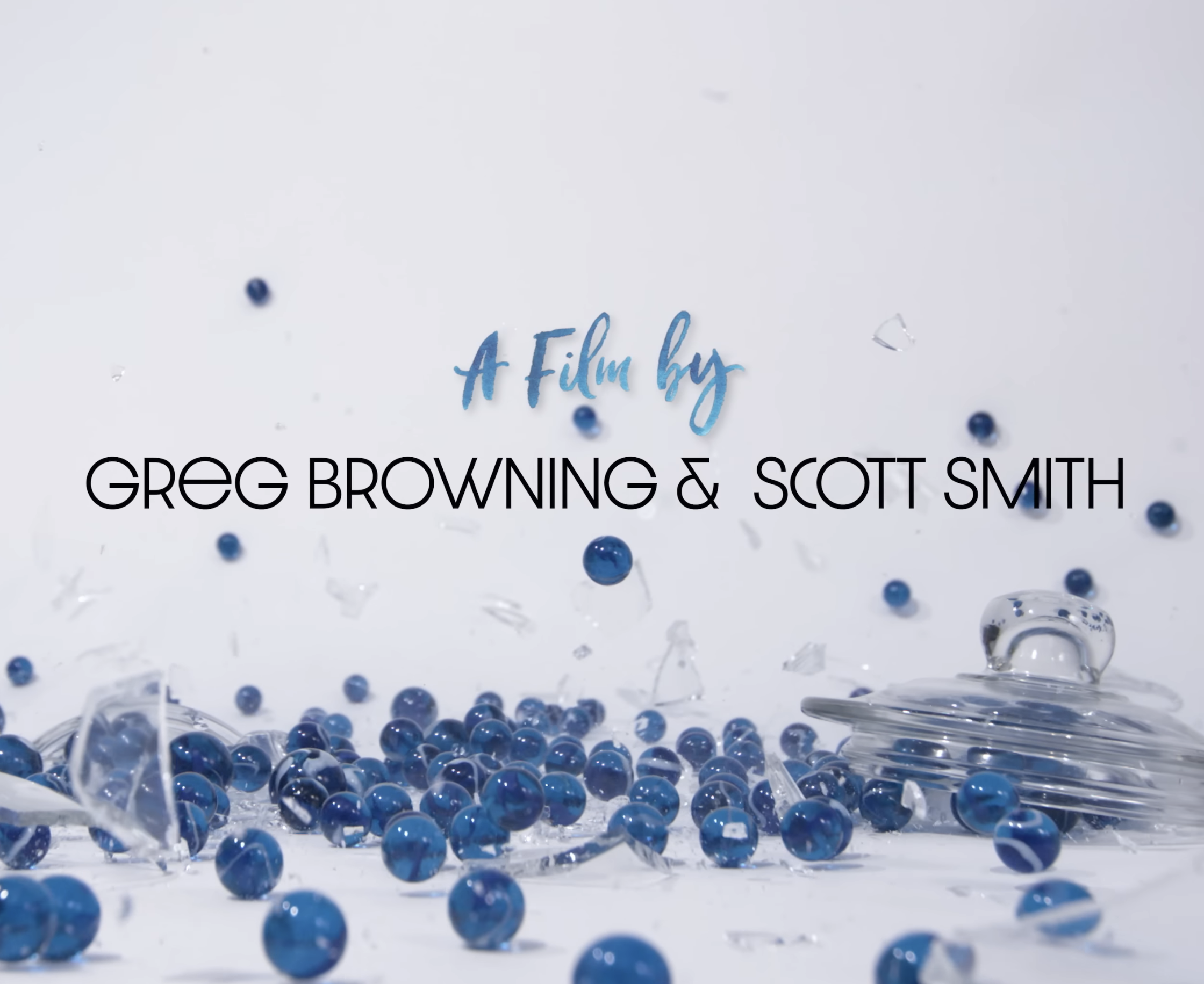 Hand-lettered film credits for A Marble in the Jar documentary