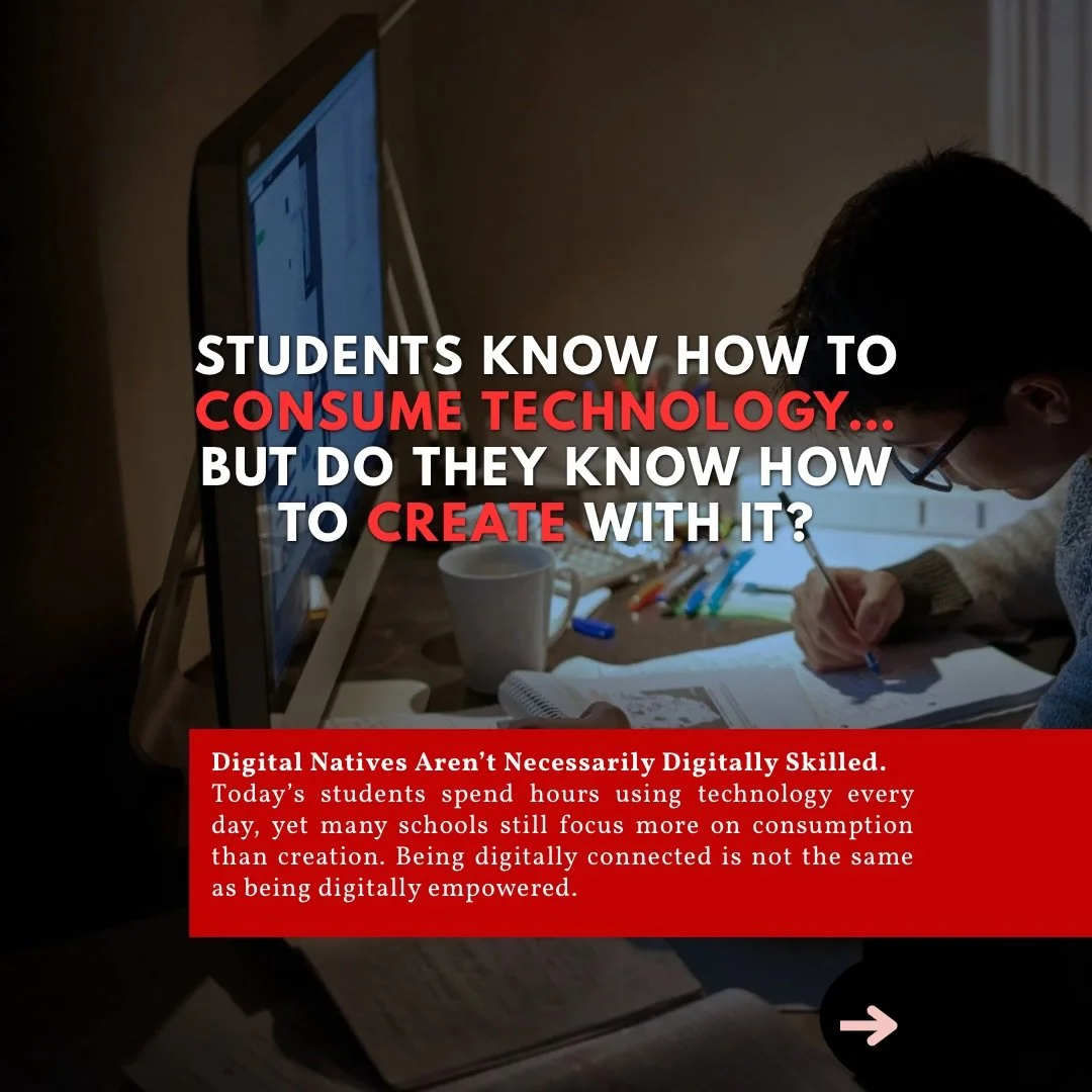 Students today are growing up surrounded by technology. But exposure alone is not enough to prepare them for the future.
According to the OECD Learning Compass 2030 and the ISTE Standards for Students, future-ready learners need more than digital acc