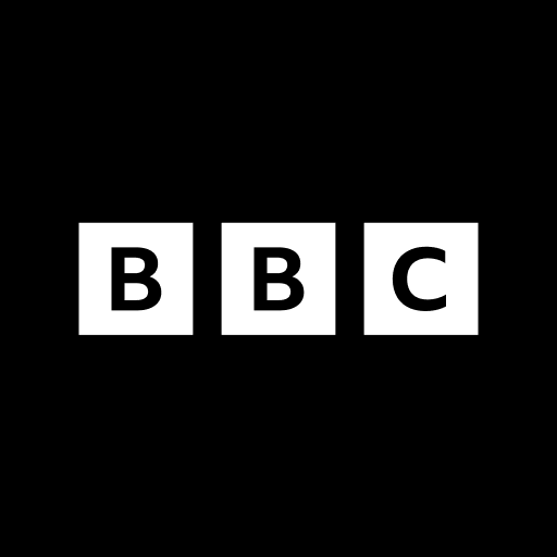 BBC logo with black background and three white squares with black letters B, B, and C.