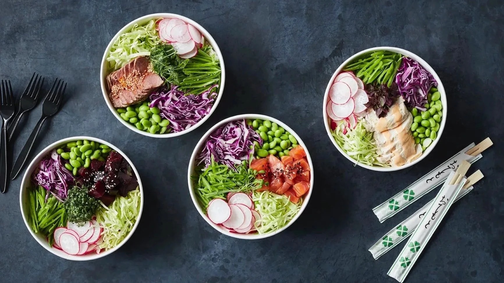 Smagsfulde poke bowls