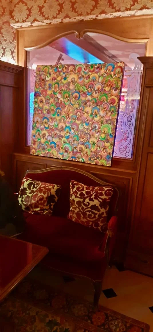 No Ritmo da Alegria by Christine Drummond exhibited at Hotel Regina Louvre during the Echoes da Brasilidade event in Paris, September 2025.