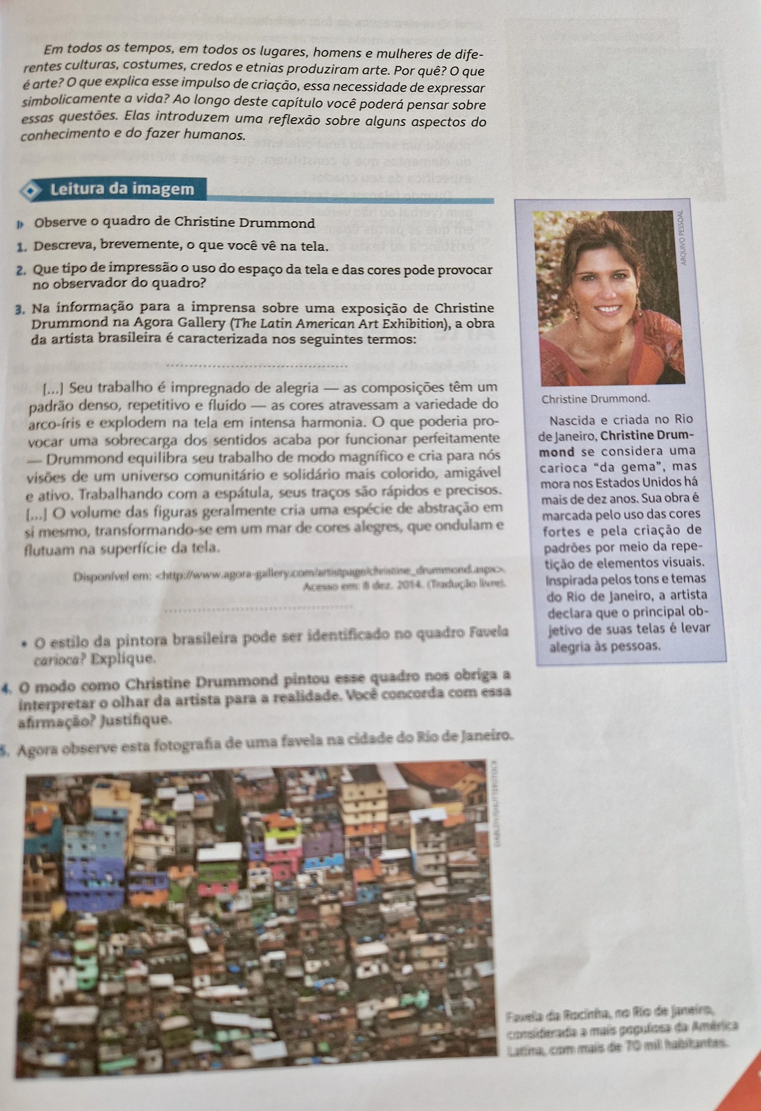 Christine Drummond artwork included in Brazilian educational material for art studies