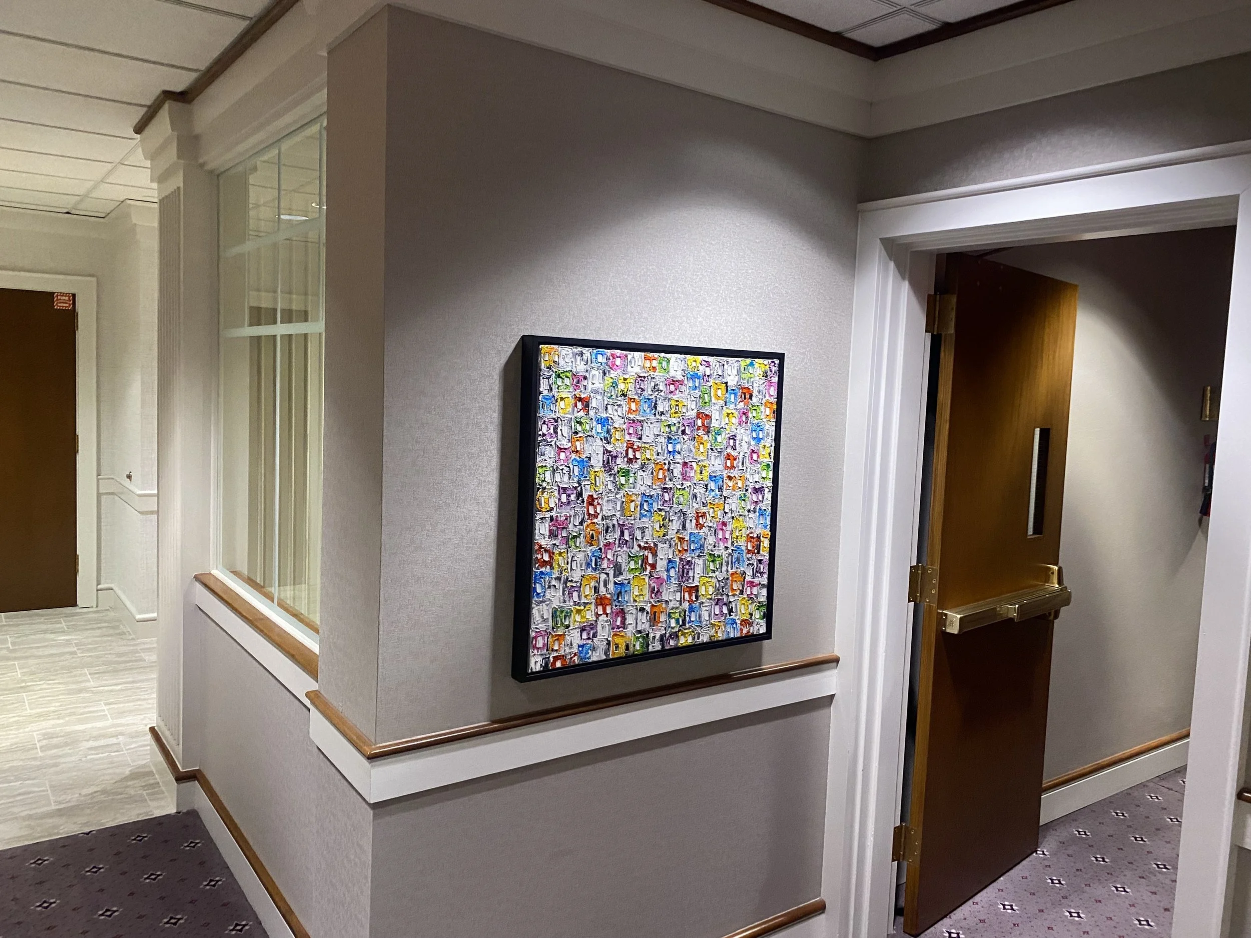 Christine Drummond artwork installed in Lilly Endowment professional offices USA