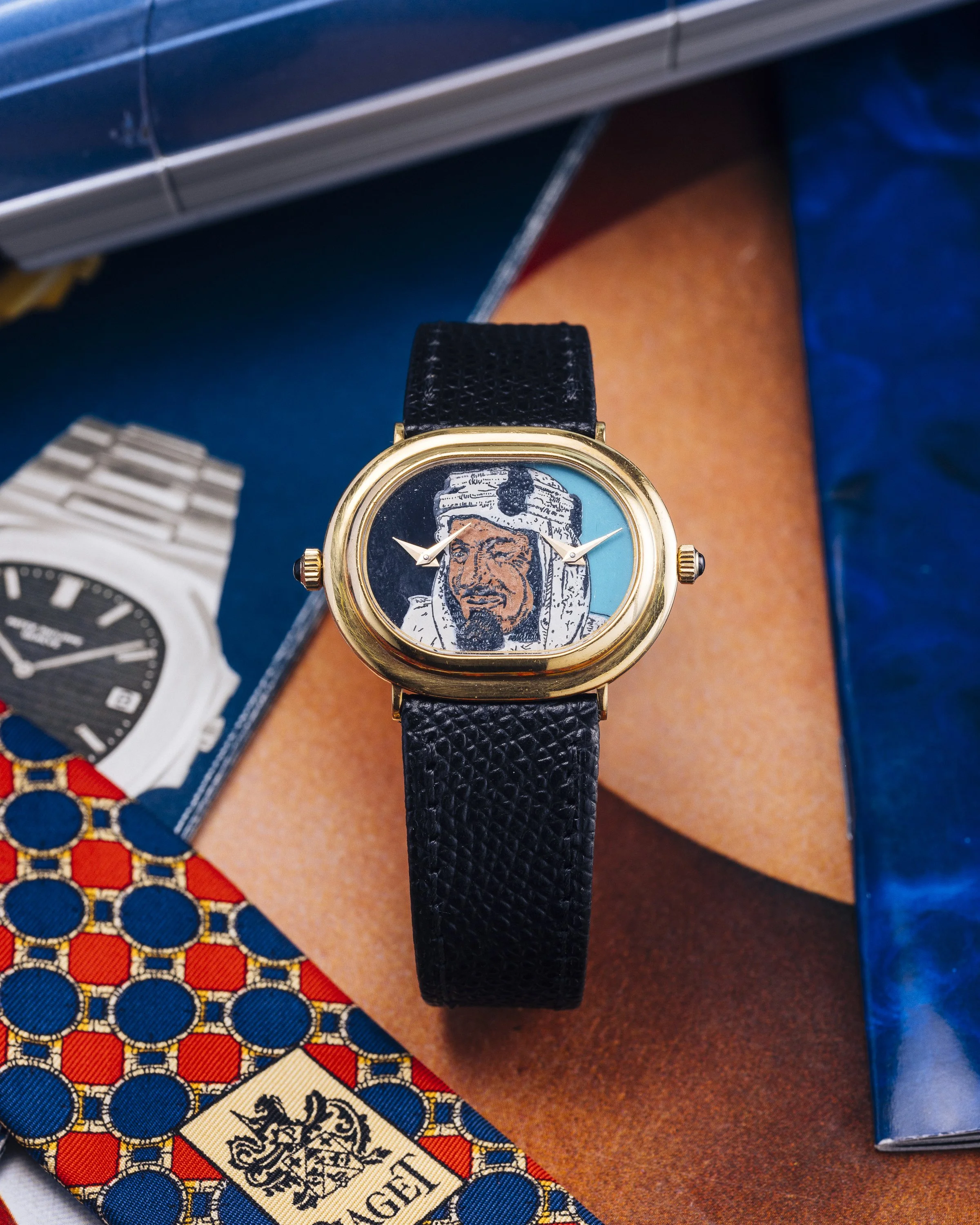 Delaneau Dual Time Turquoise Onyx King Faisal