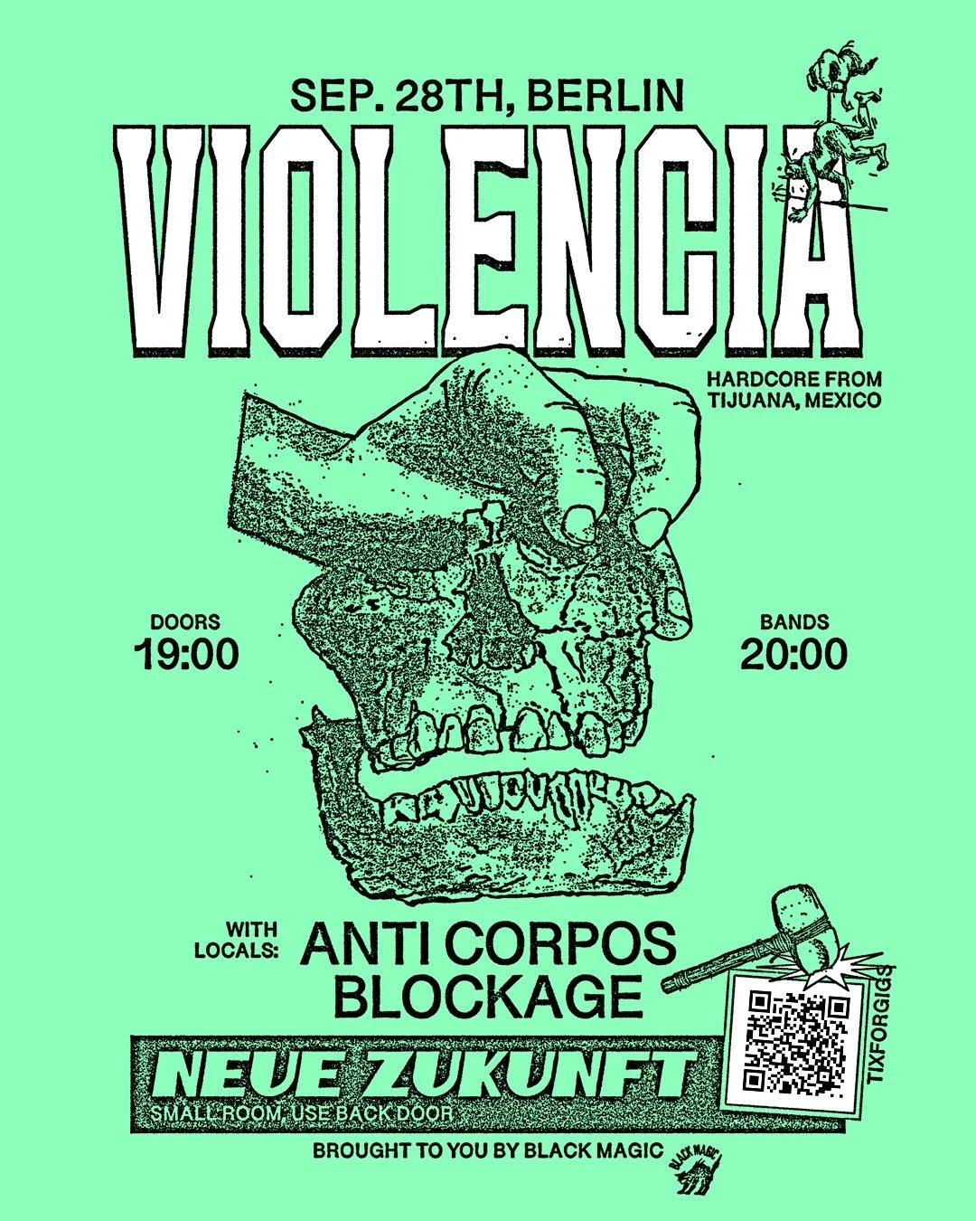 28TH SEPTEMBER 2025
@neuezukunftstralau
(Alt-Stralau 68, 10245 Berlin)
TIX: TIXFORGIGS.COM (LINK IN BIO)

@violencia_hc is a 4 piece band, created around 2018 in the dark corners of the other side of the border in TIJUANA, Mexico. The sound is fast, 