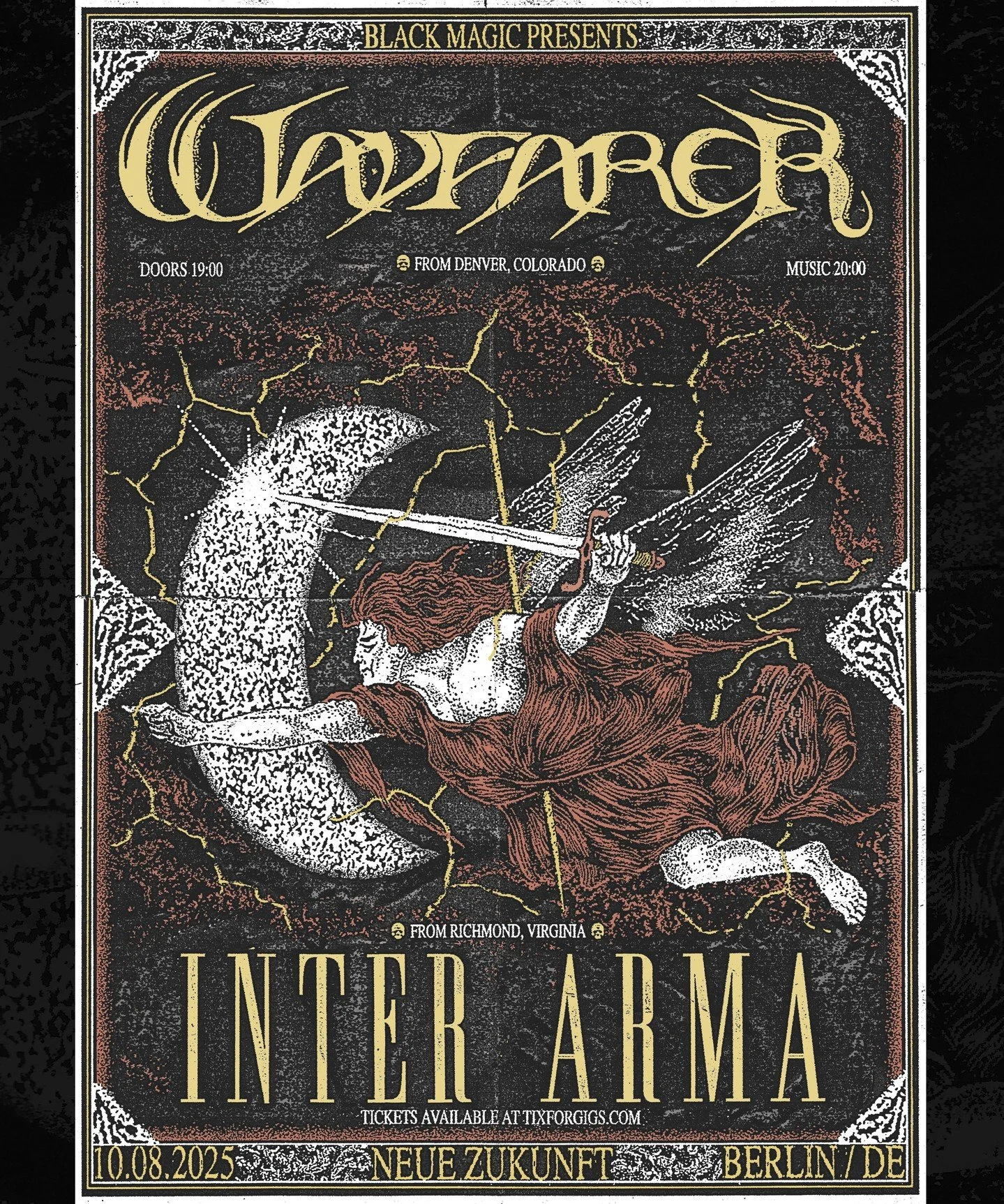 10TH AUGUST 2025
@neuezukunftstralau
(Alt-Stralau 68, 10245 Berlin)
TIX: TIXFORGIGS.COM (LINK IN BIO)

@wayfarercolorado merges black metal with the raw spirit of the American West, crafting dark, cinematic soundscapes that reflect history&rsquo;s bl