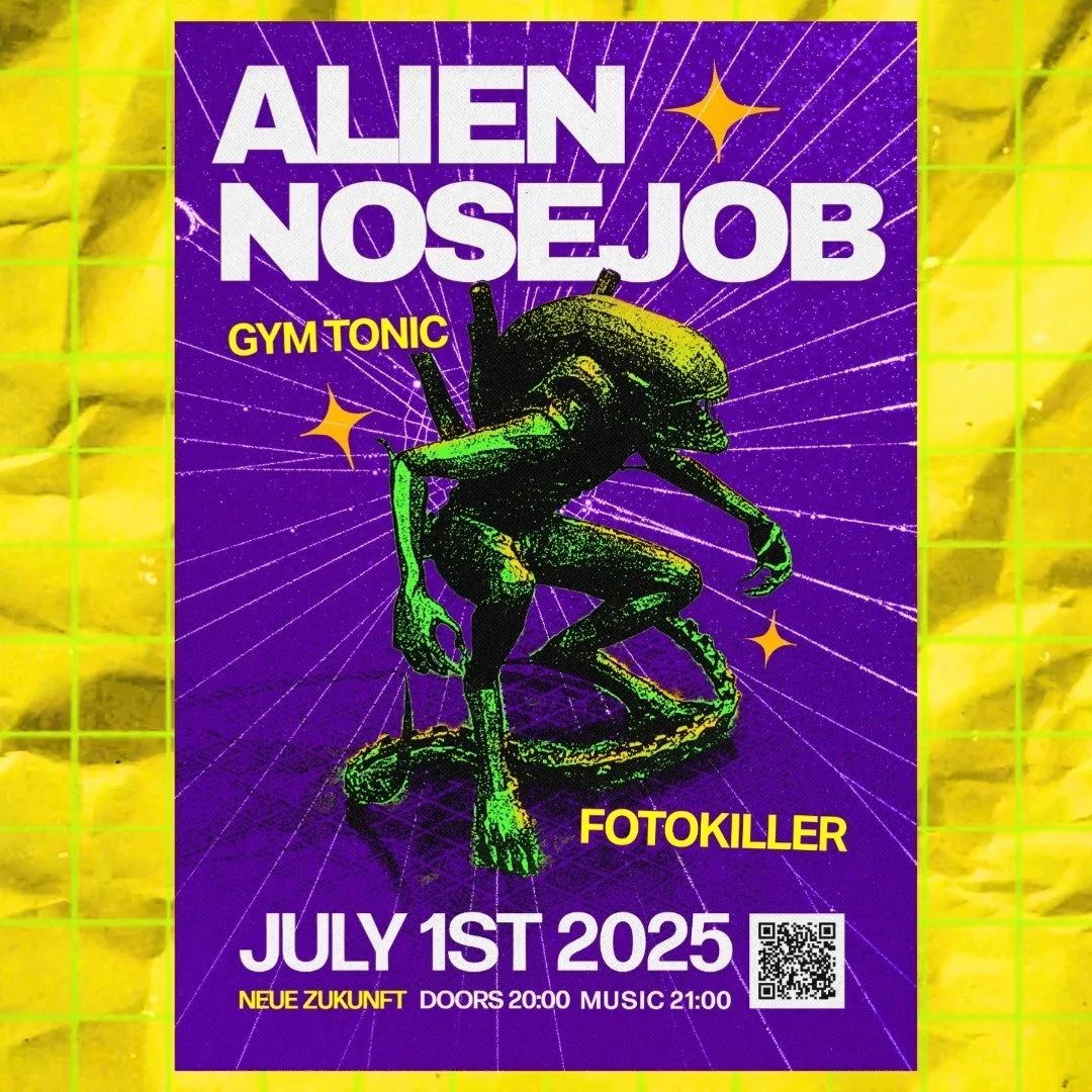 1ST JULY 2025
@neuezukunftstralau
(Alt-Stralau 68, 10245 Berlin)
TIX: TIXFORGIGS.COM (LINK IN BIO)

@alien_nosejob : The Australian Shape-Shifters of Rock

From lo-fi punk to AC/DC-style riffs, Jake Robertson&rsquo;s Alien Nosejob refuses to be boxed