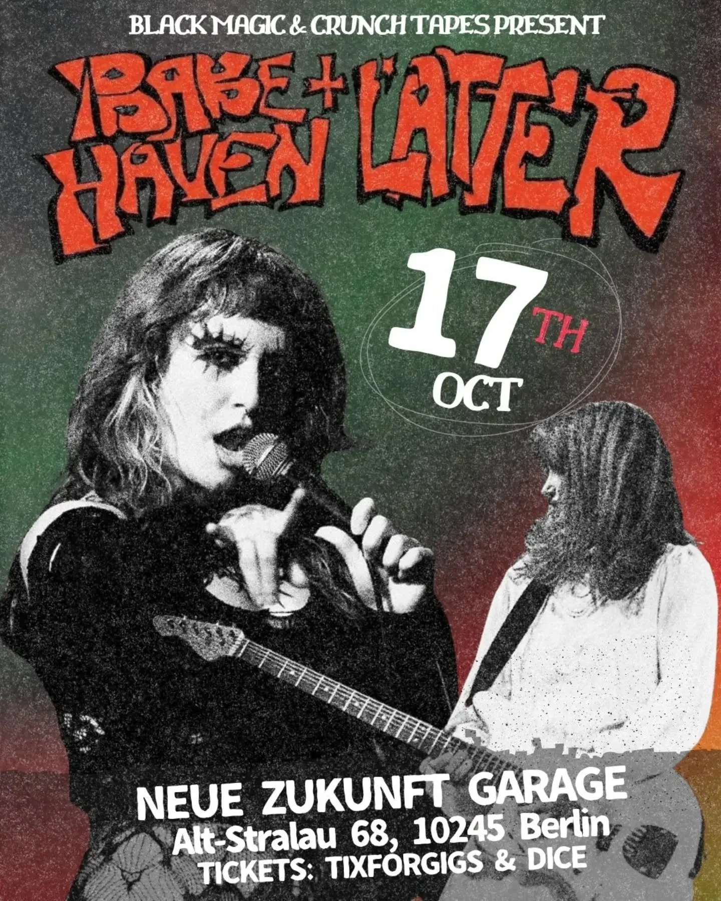 17TH OCTOBER 2026
@neuezukunftstralau 
TIX: TIXFORGIGS &amp; DICE

Babe Haven is a queer punk band known for their riot grrrl attitude and nu-metal edge. Formed in Boone, NC by Lillie Della Penna and Naomi Poesel, the band creates anthems of empowerm