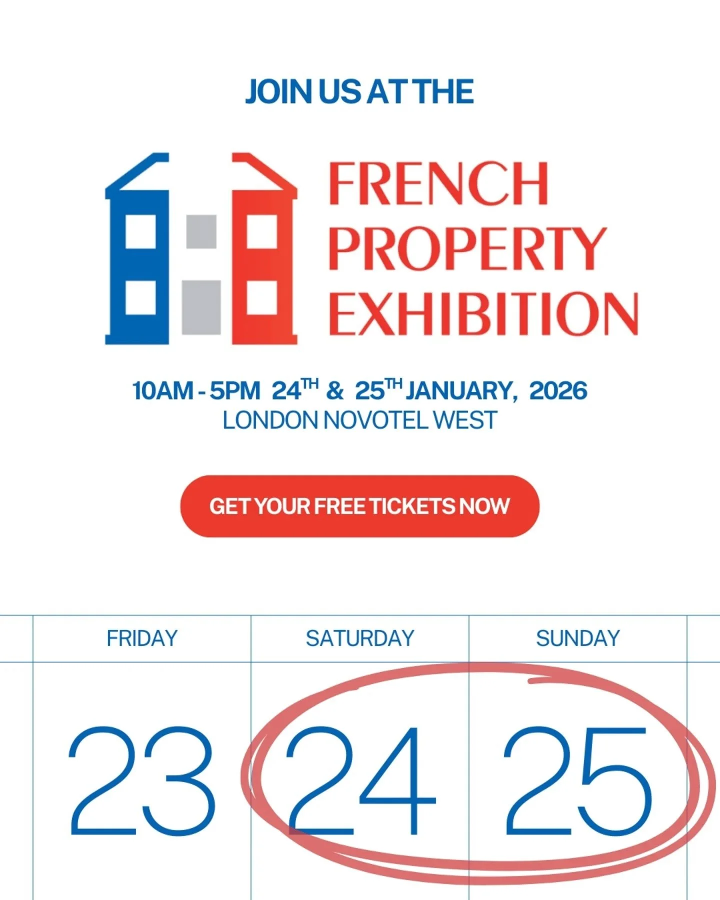 See you this weekend! 

https://www.eventbrite.co.uk/e/the-french-property-exhibition-london-2026-tickets-1590912625489