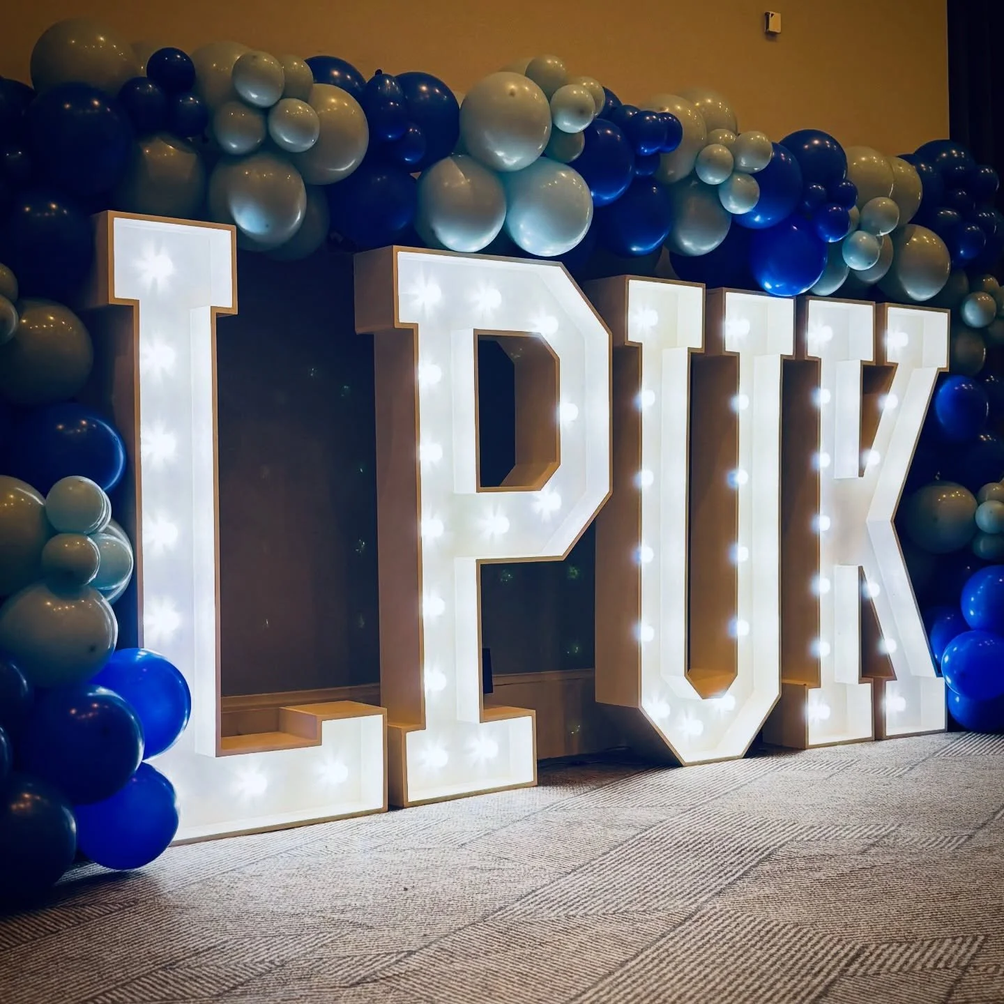 All set up and looking FAB for @littlepeopleuk disco tomorrow at The Holiday Inn in Peterborough! 😍😍

My 4ft Light Up Letters are being used with their brand colour balloon decoration to bring the letters to life! 

Hope you all have an absolutely 