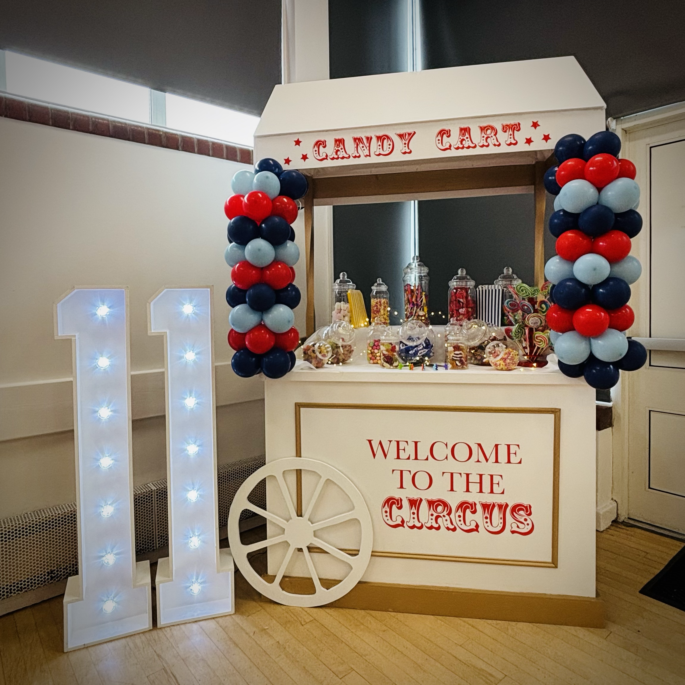 Personalised Candy Cart with light up numbers