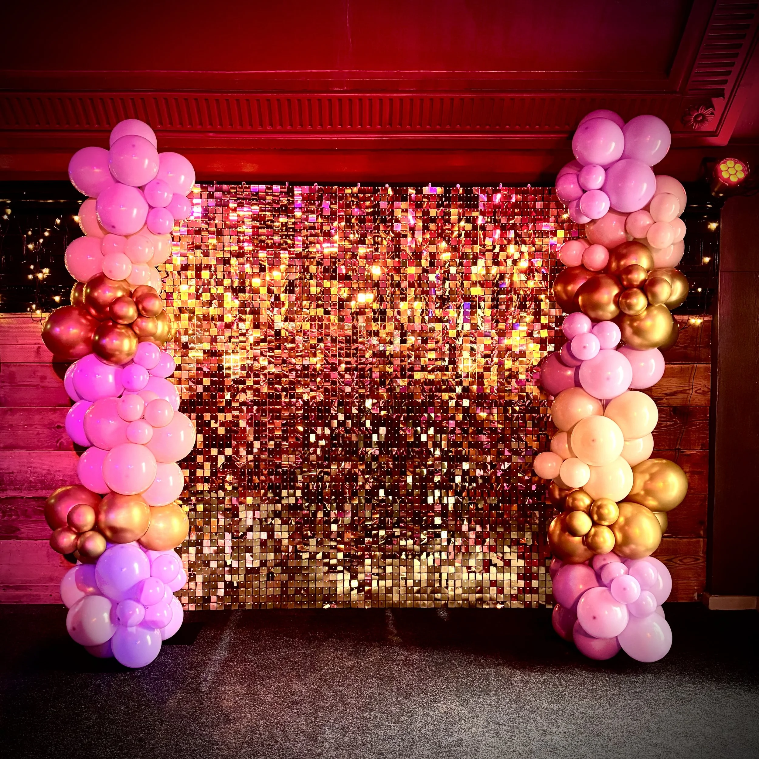 Silver Shimmer Wall for Hire