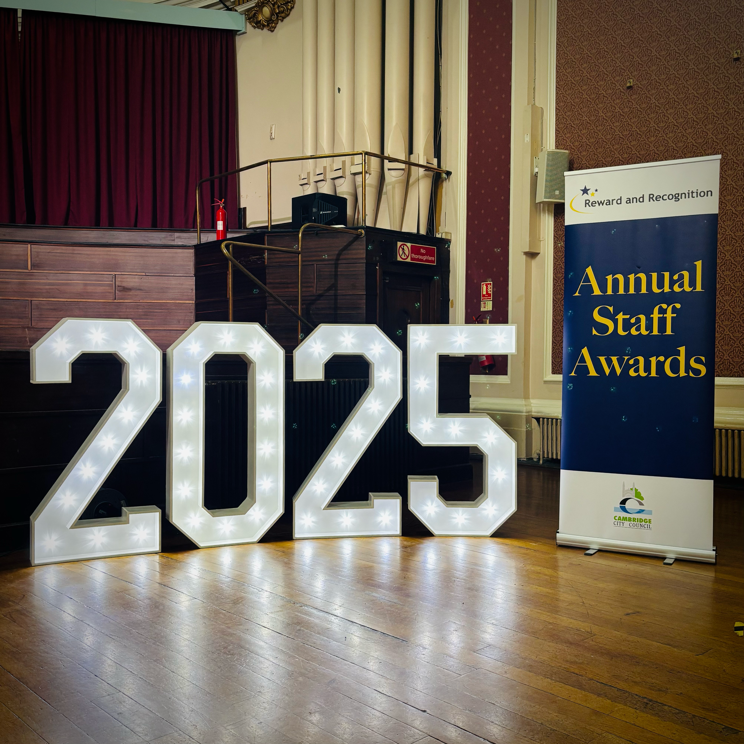 4ft Light Up 2025 for Cambridge County Council at The Guildhall in Central Cambridge