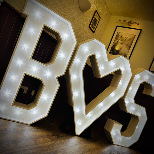 4ft light up B&S at The Fox and Duck in Hereford