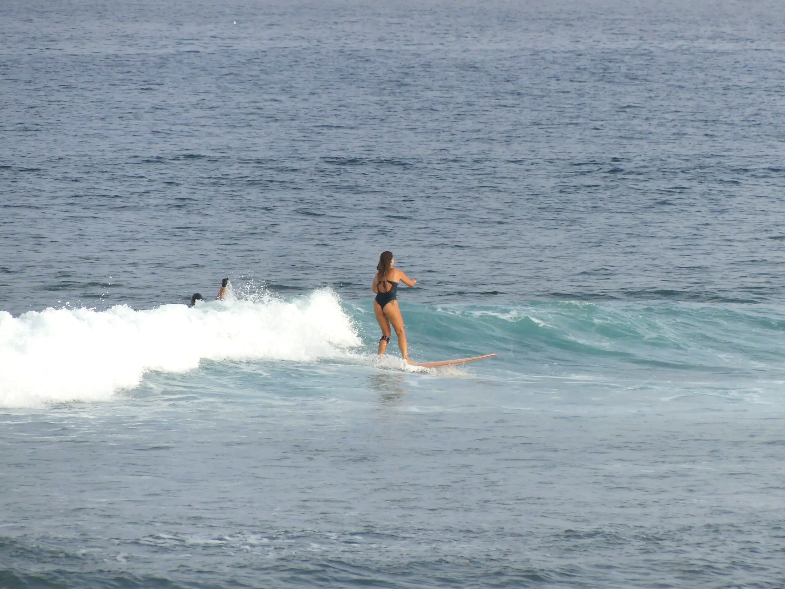 Join She Surfs Longboard Surf Lesson in Tenerife South. Perfect for women looking to improve flow, balance, and confidence while enjoying long rides on the waves.
